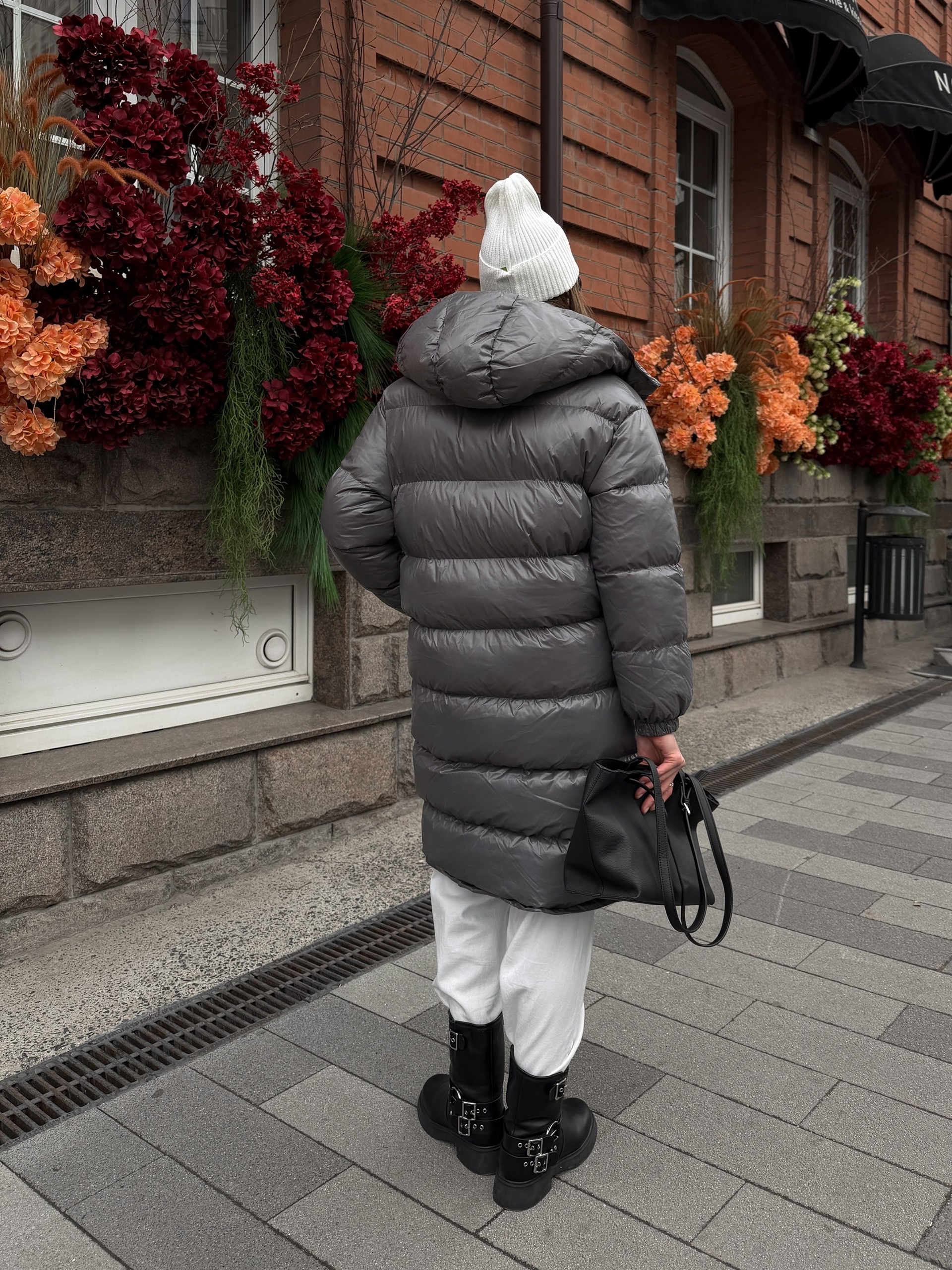 Куртка 9:30 5709 длинная глянец с капюшоном