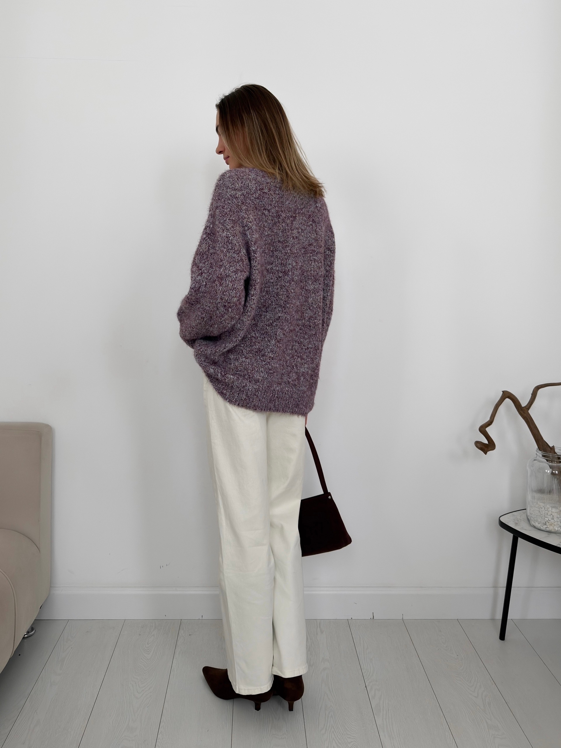 Свитер 1065-55 крапинка+шарф