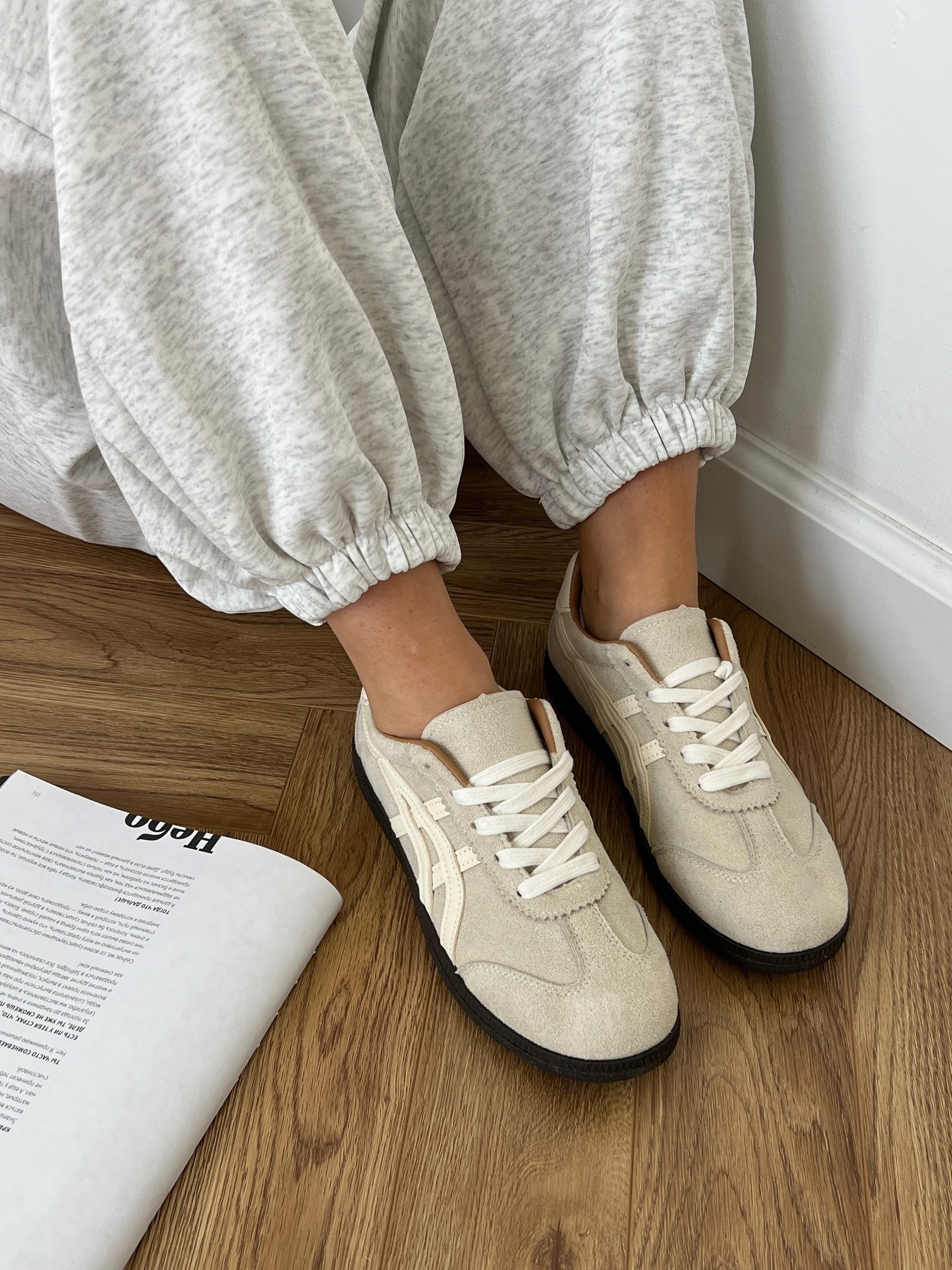 Кеды NM LZC6-5 замша+полосы