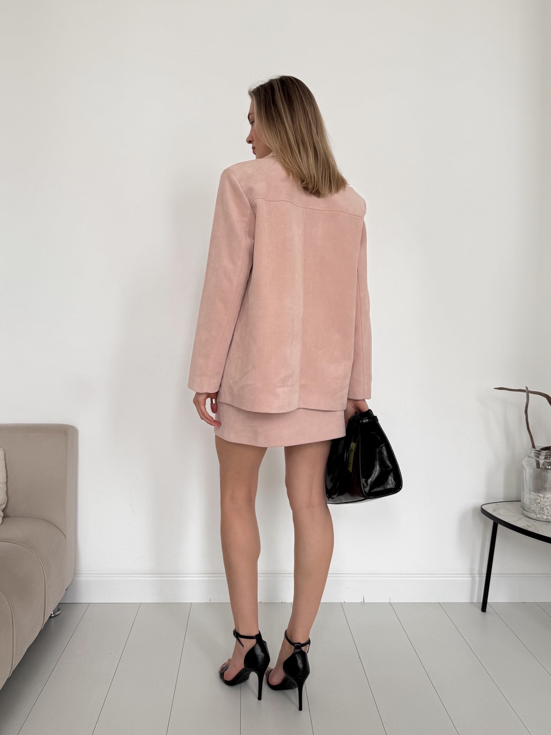 Костюм Fashion замша жакет+юбка мини