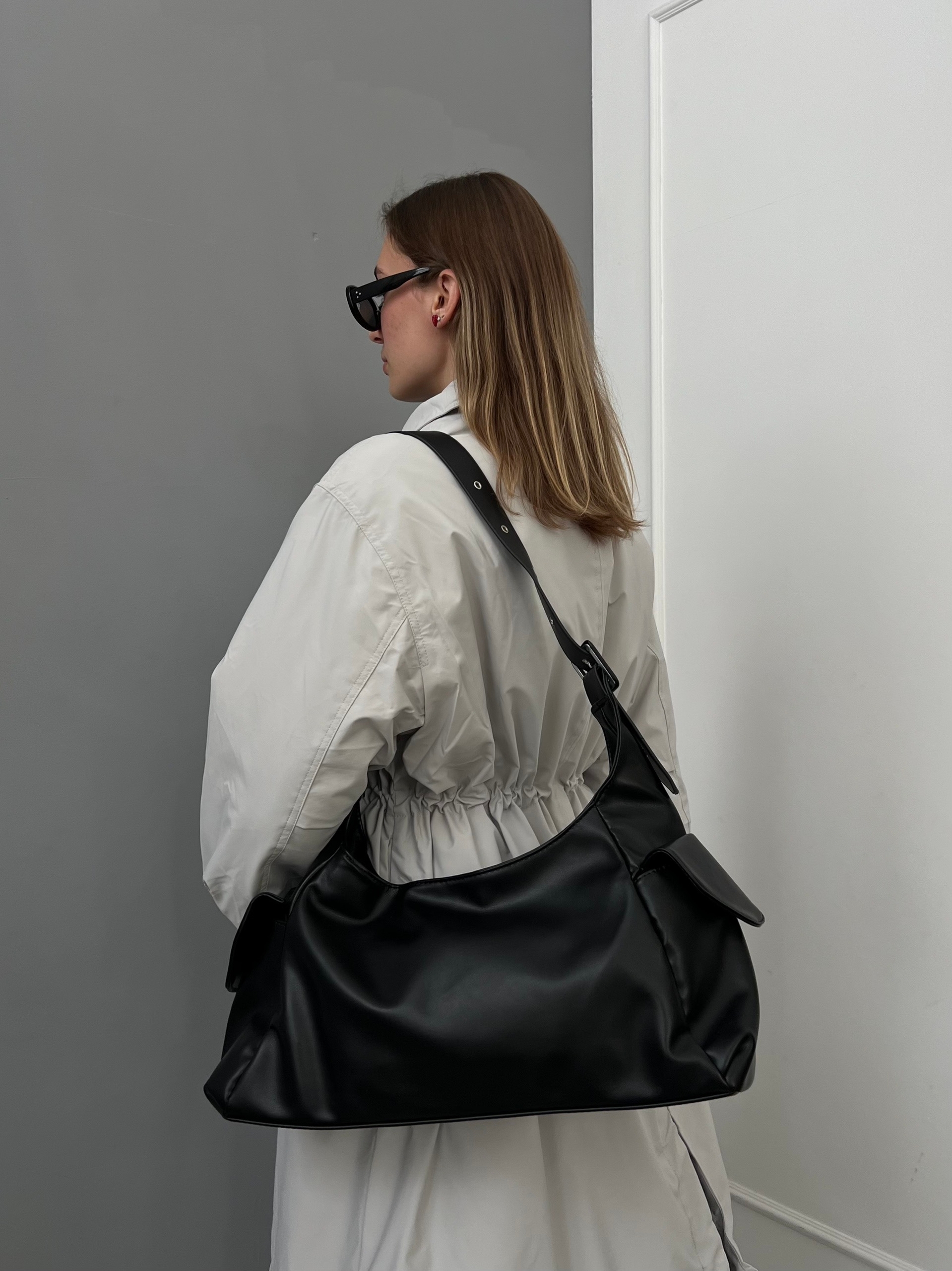 Сумка 2060 кожа боковые карманы