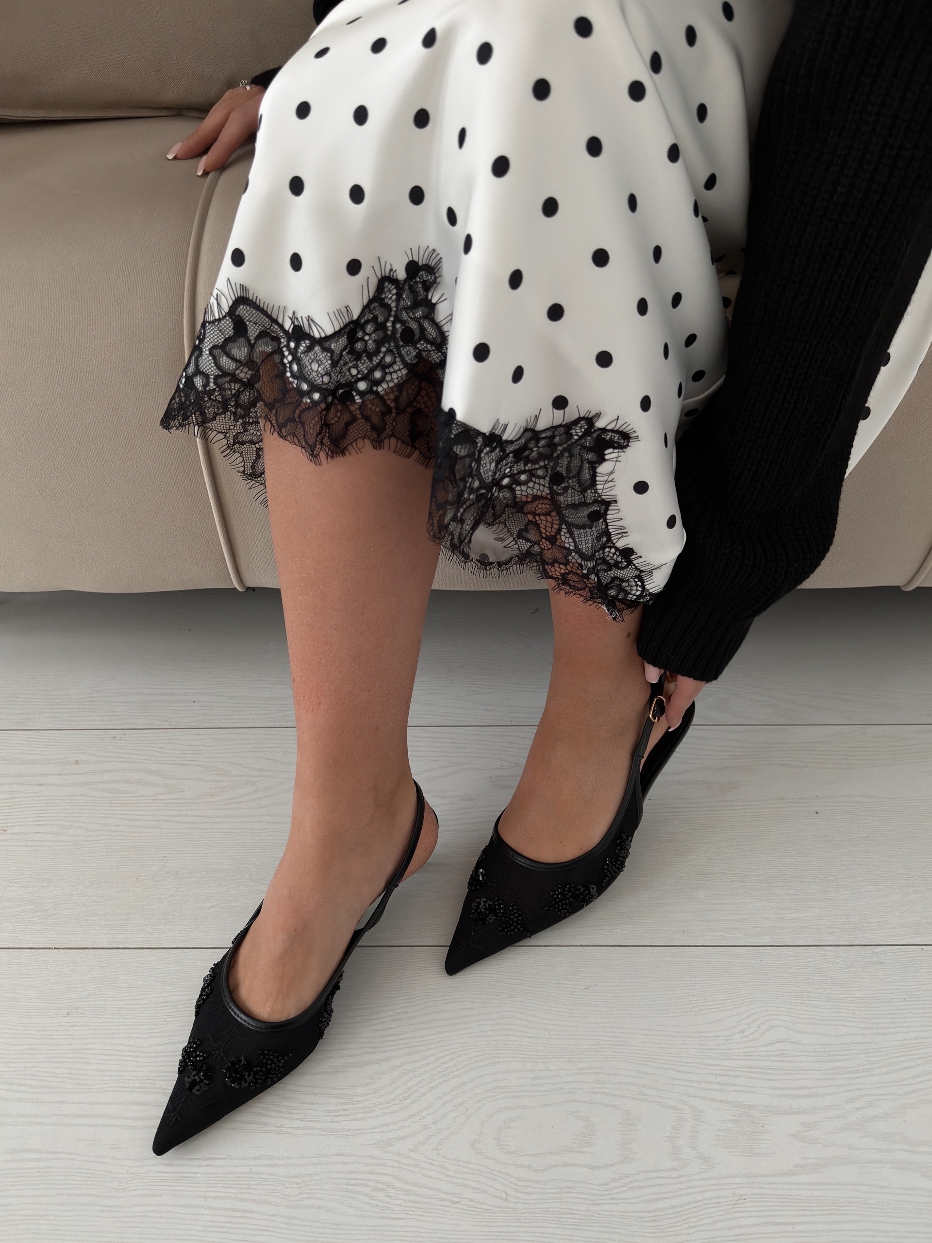 Туфли Perfect H327  сеточка+бисер мал каблук