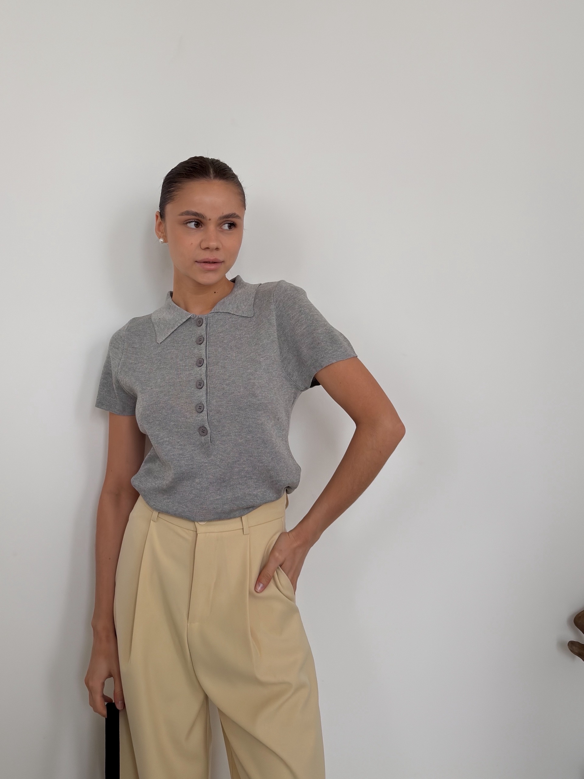 Поло korea 303 на пуговках