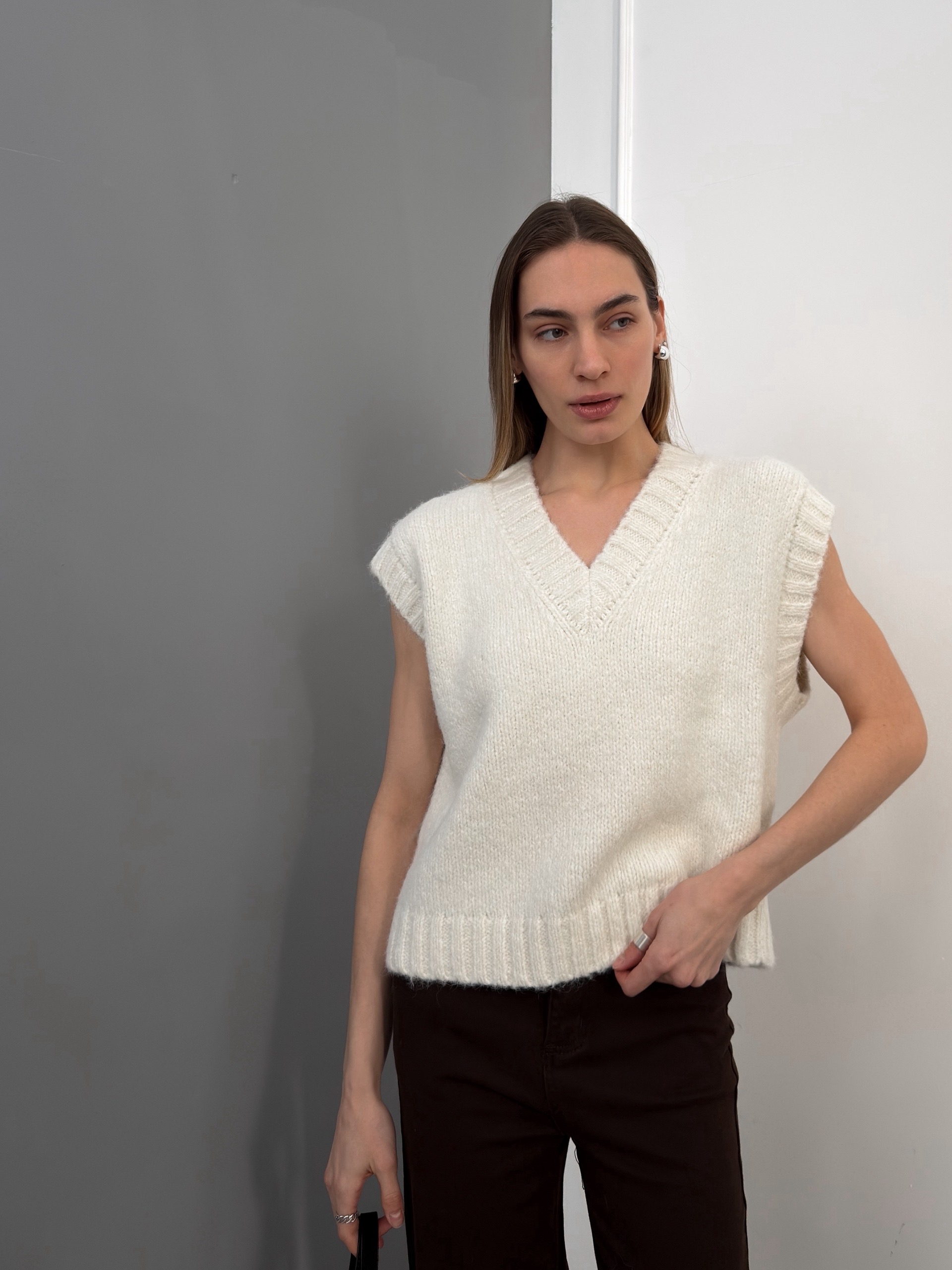 Жилетка Jiaohan М1255 крупная вязка