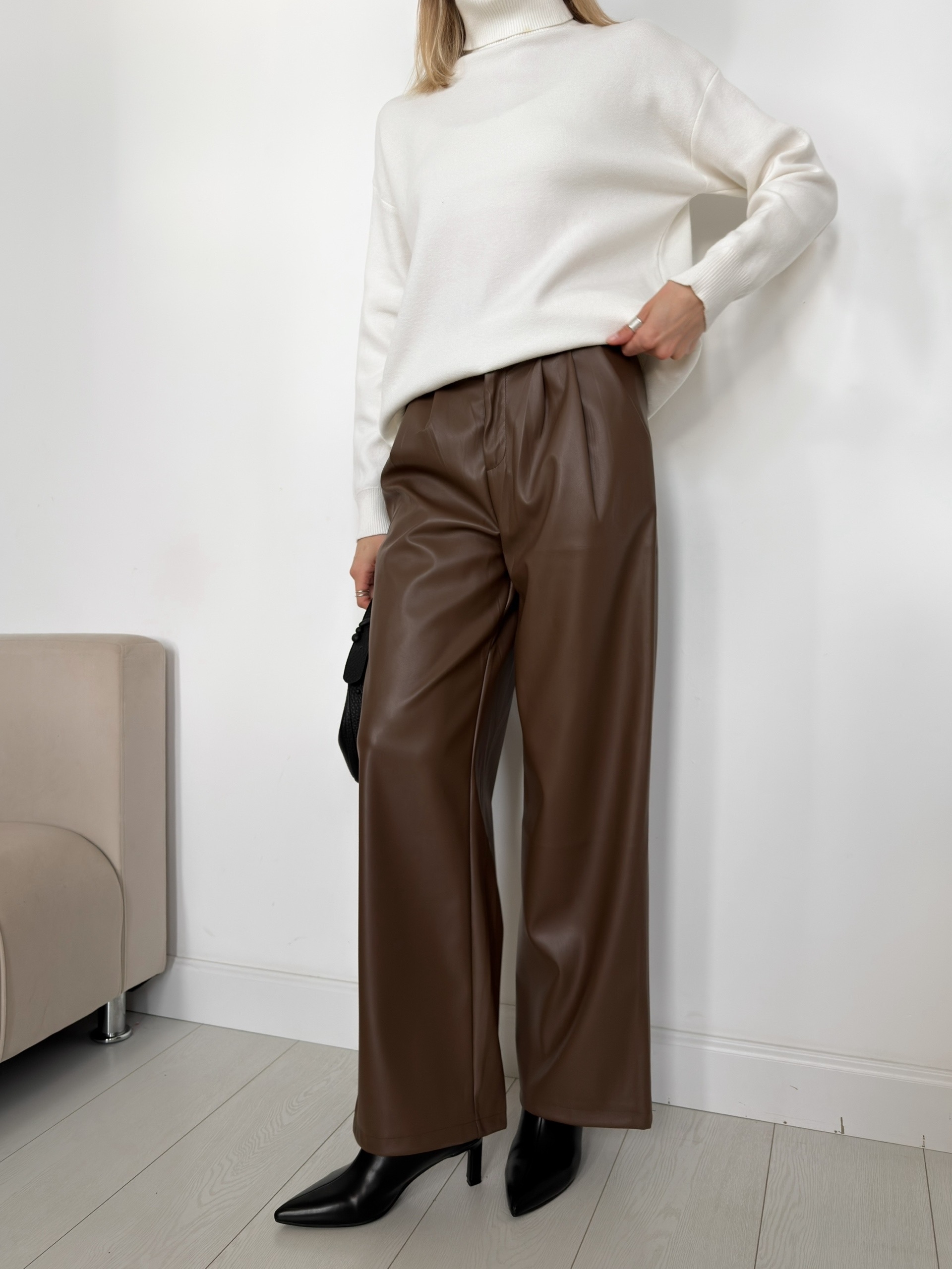 Брюки Classic fashion 2577 прямые кожа