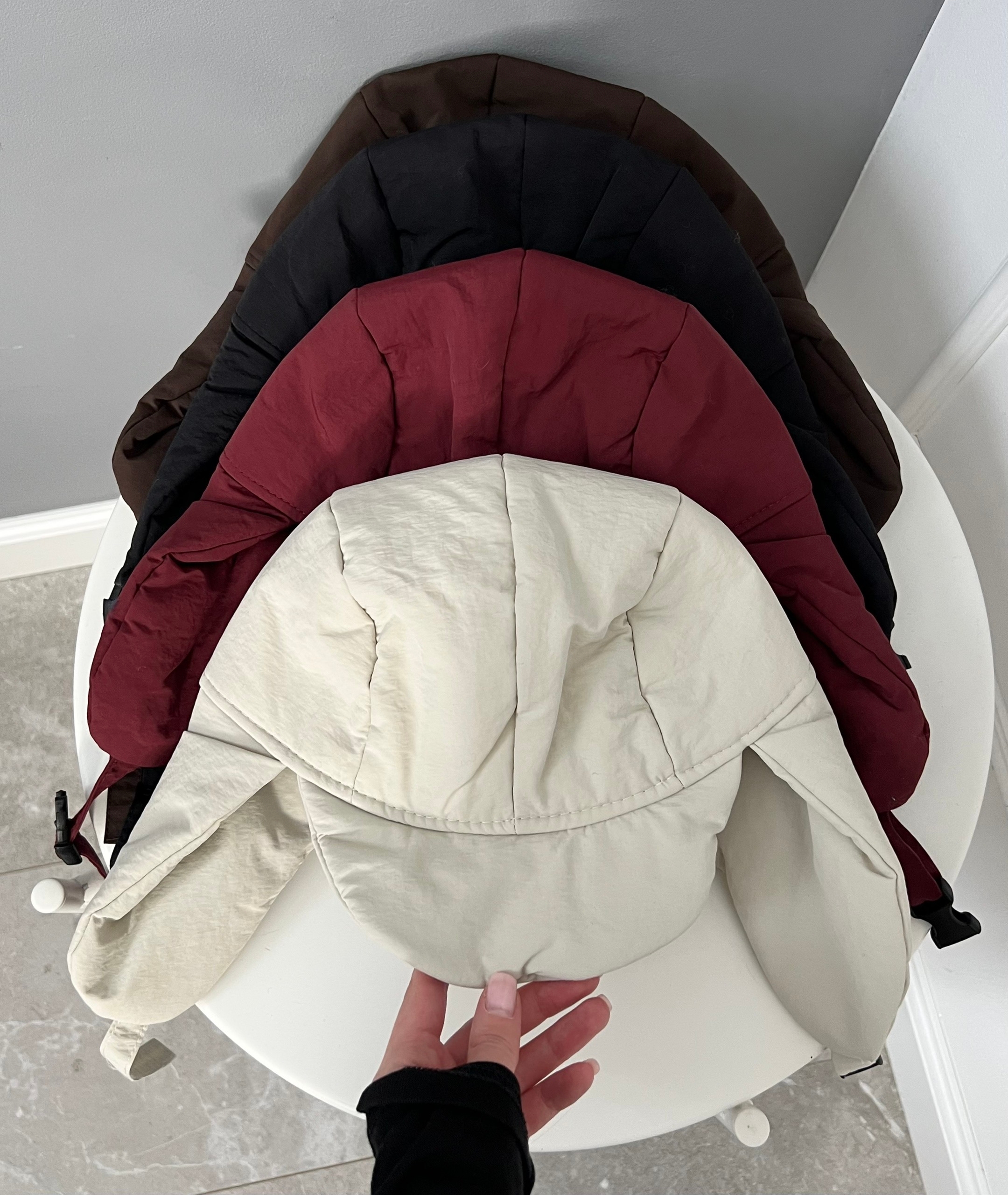 шапка ушанка The hong ba  болоньевая