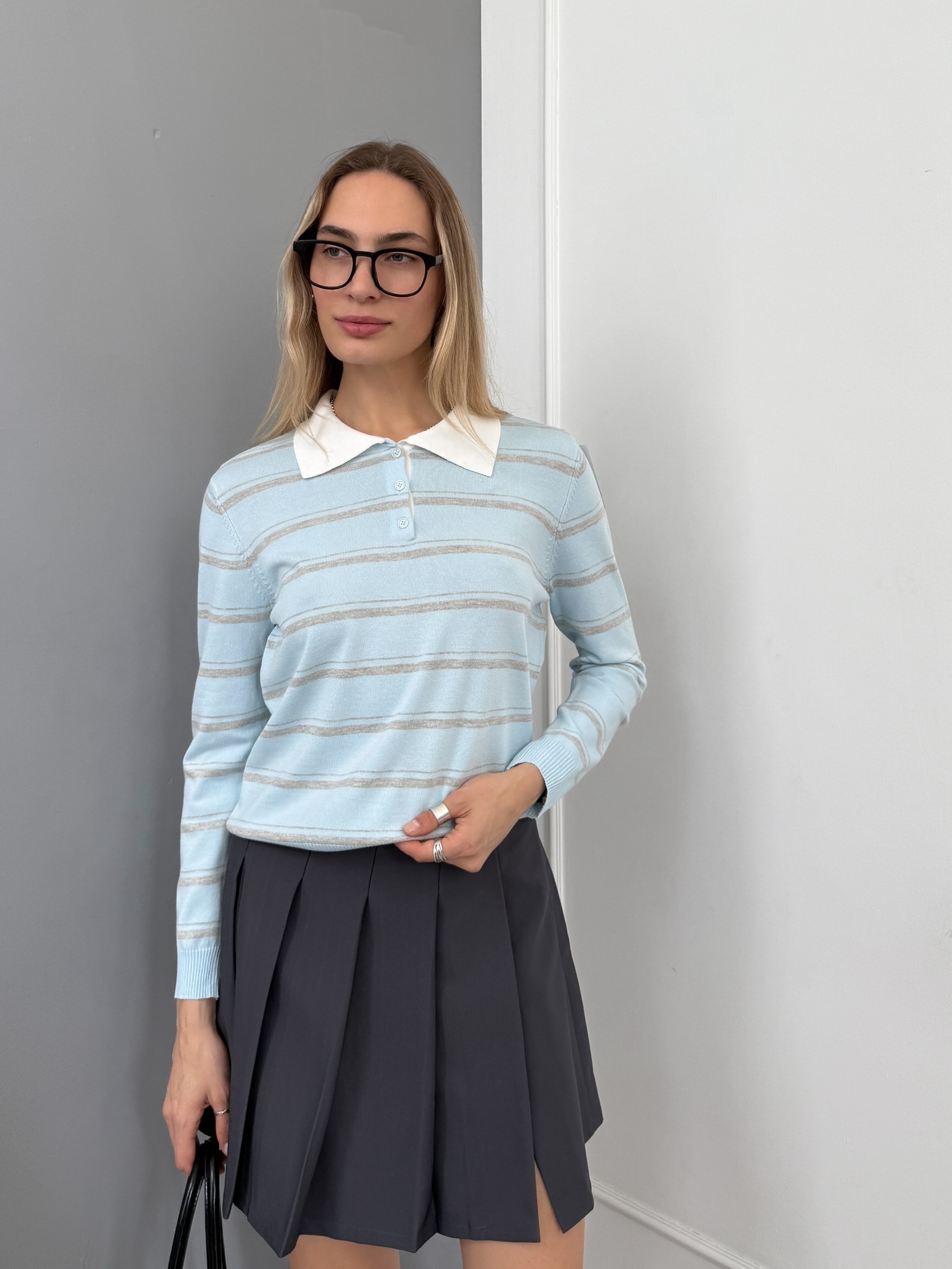 Поло 455 трикотаж полоска