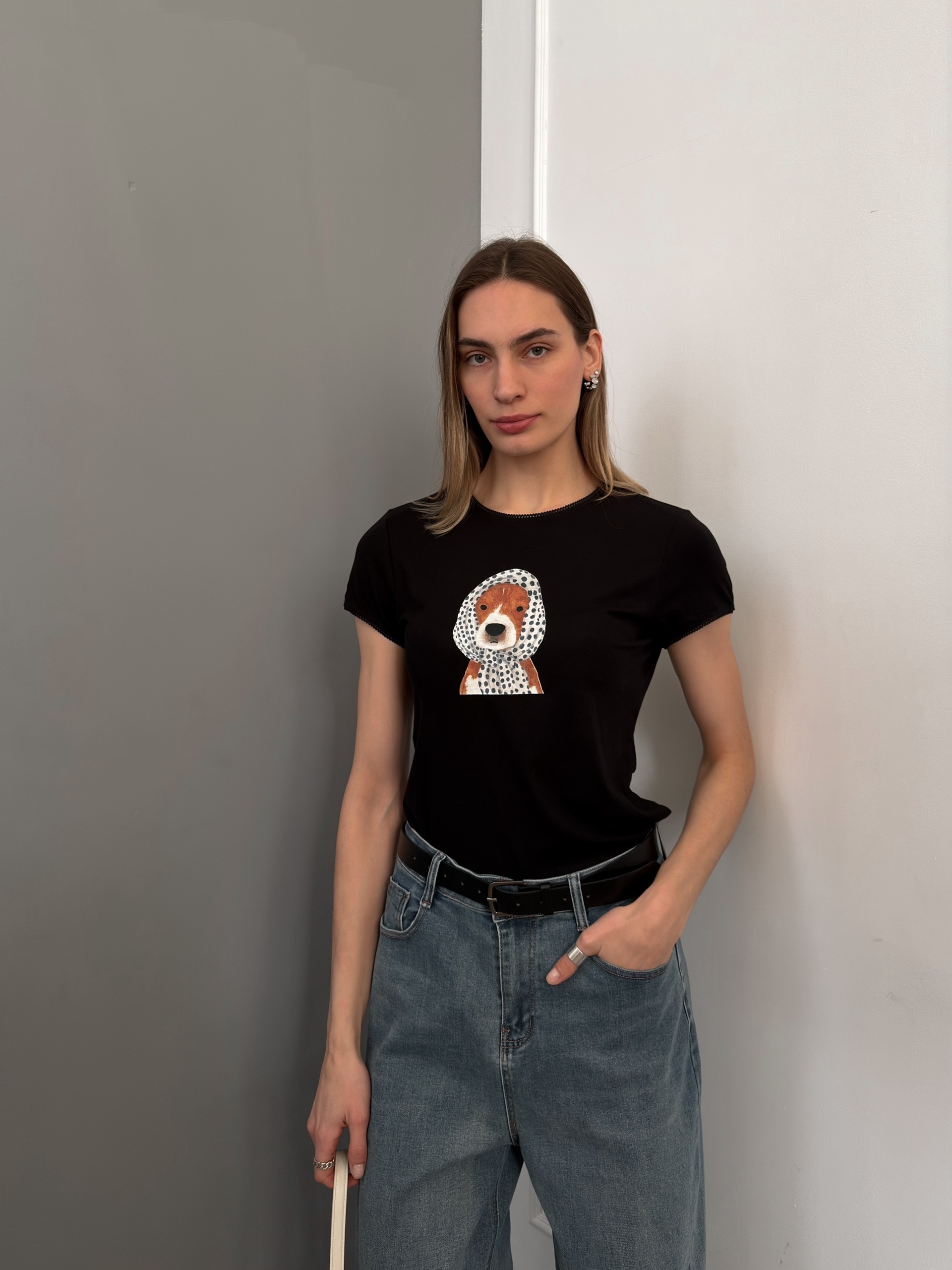 Футболка собака в платке 250451