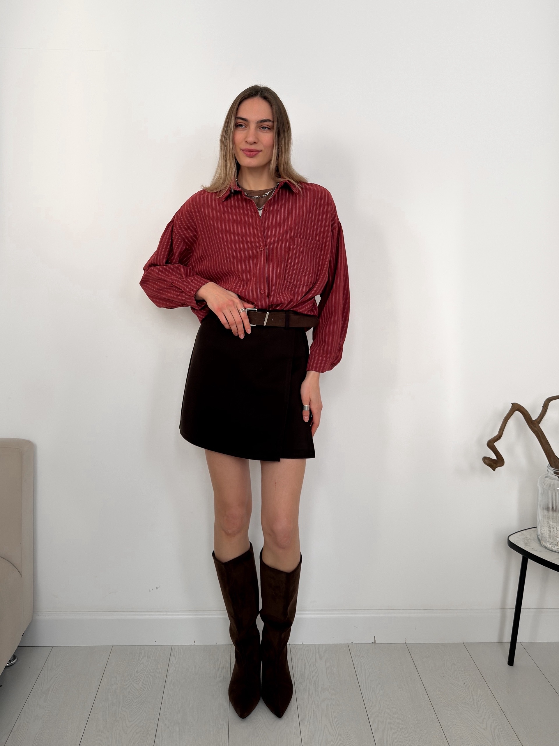 Рубашка Chuangxijidi 9791 в полоску