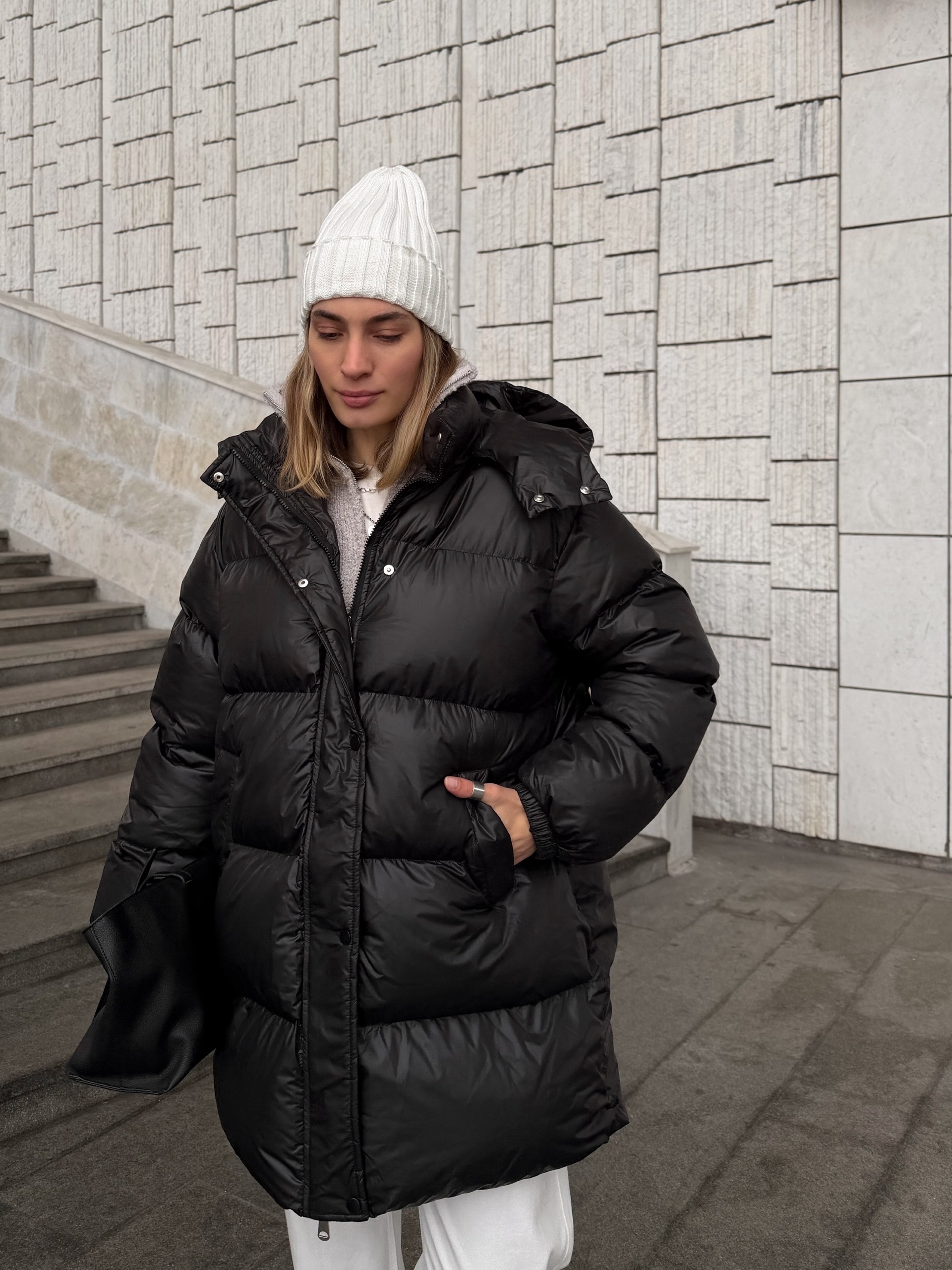 Куртка W5920 прямая средняя длина