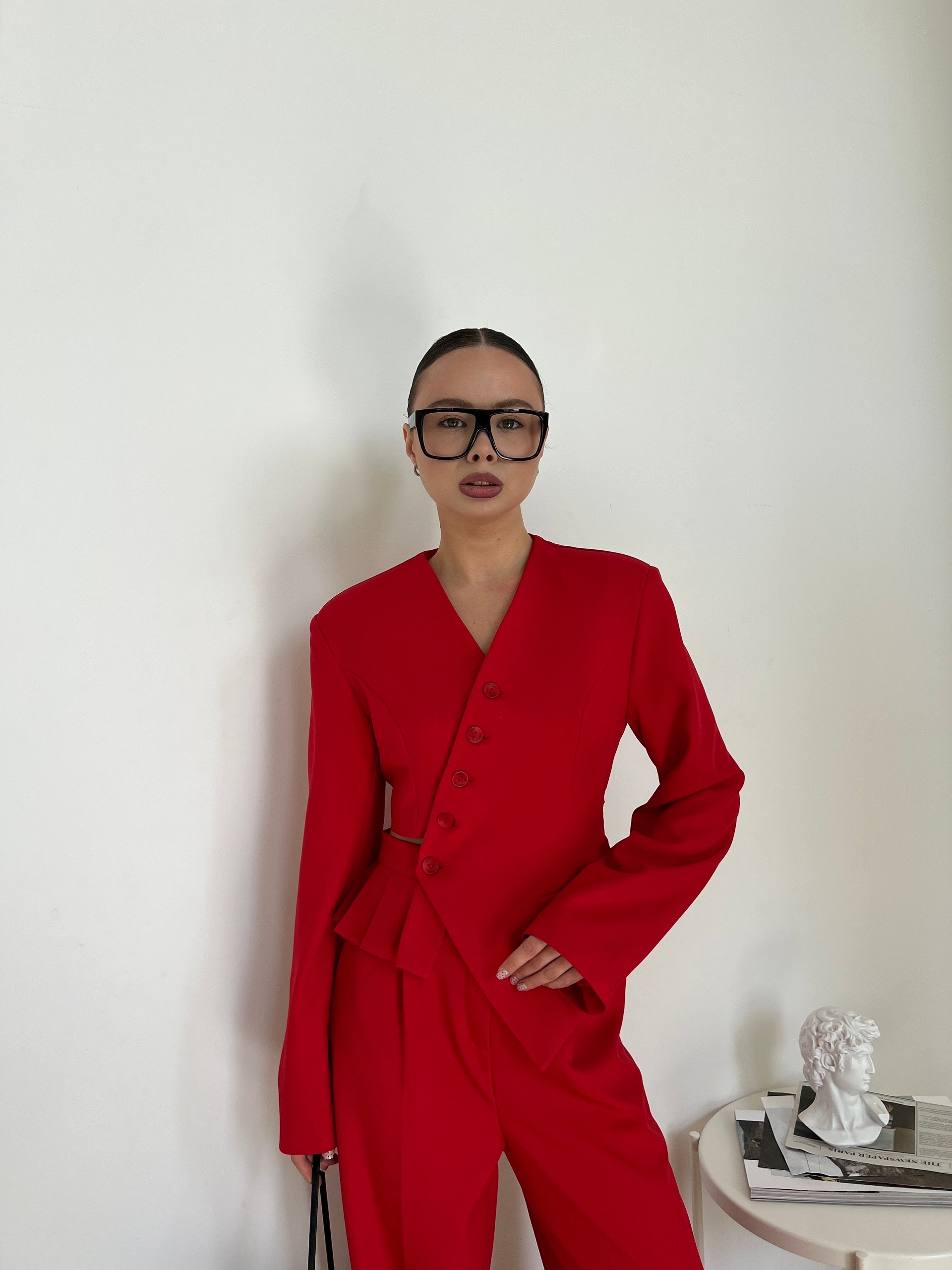 Костюм Di Moda 147 жакет с баской+брюки