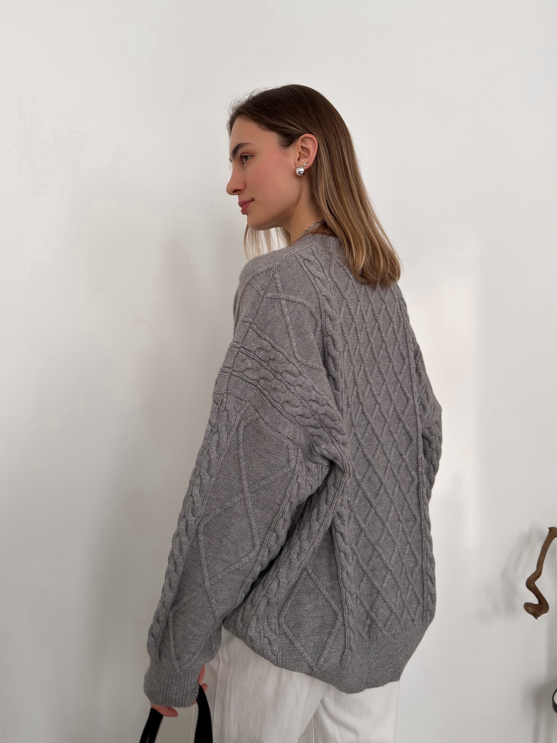 Свитер China 12680 оверсайз узор