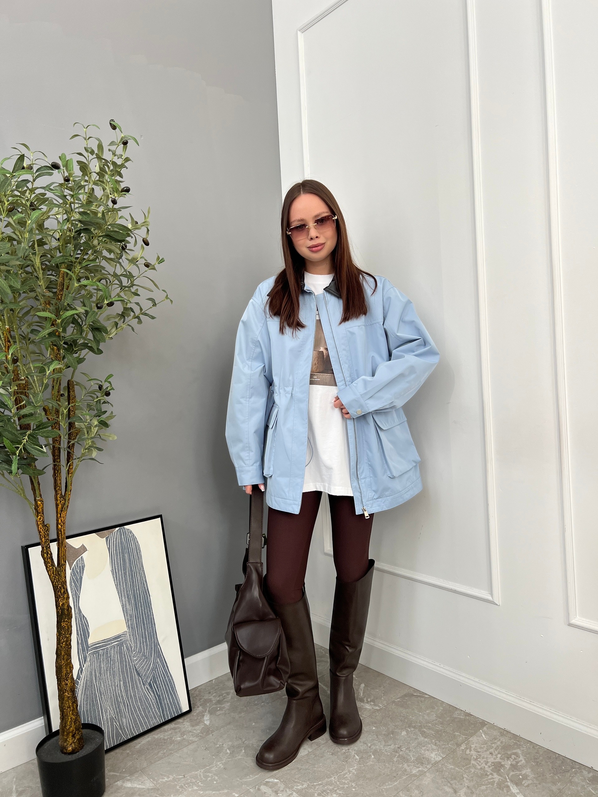 Куртка W 9053 ворот кожа