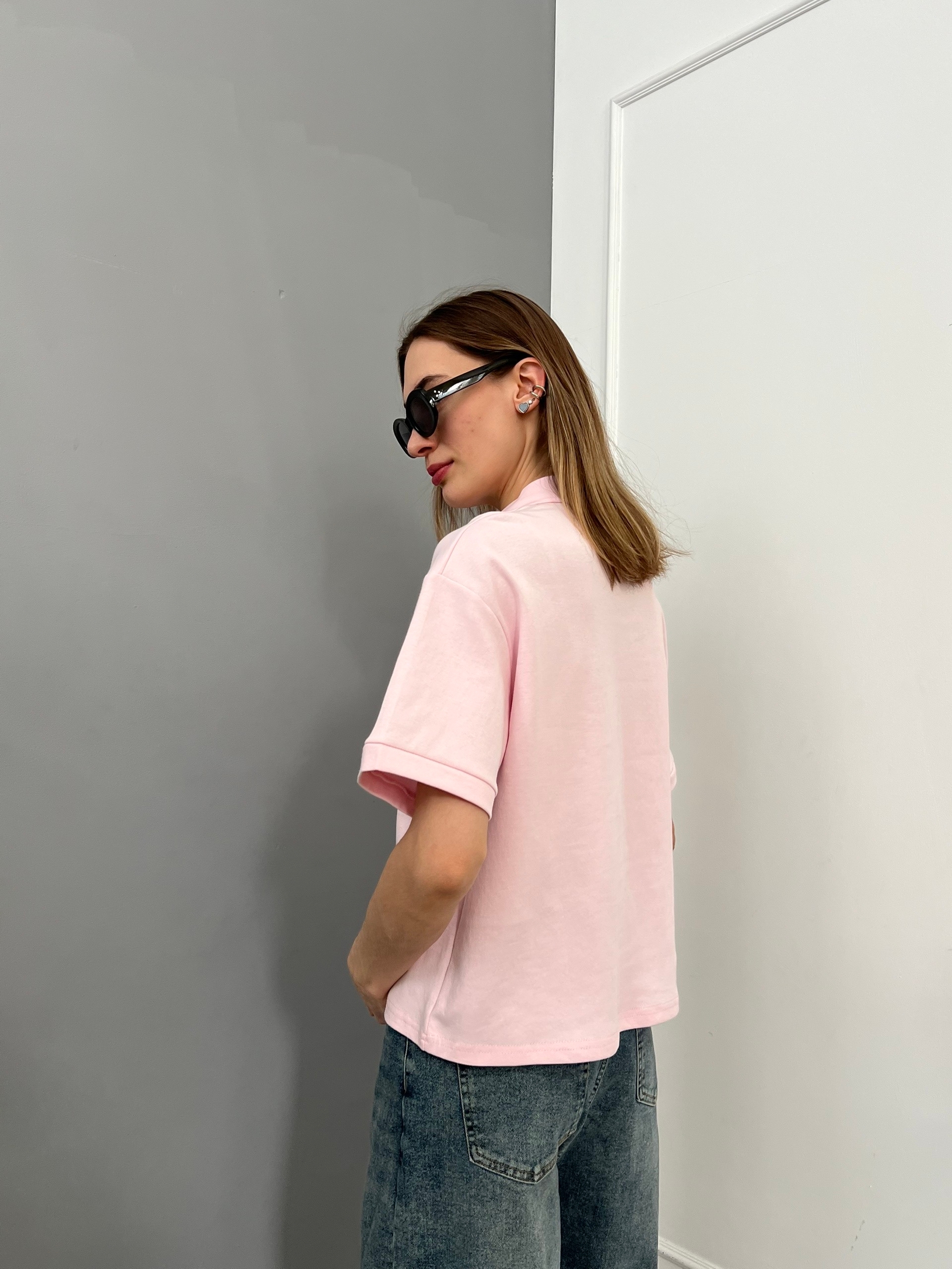 Поло Korea 21506 на пуговках с коротким рукавом