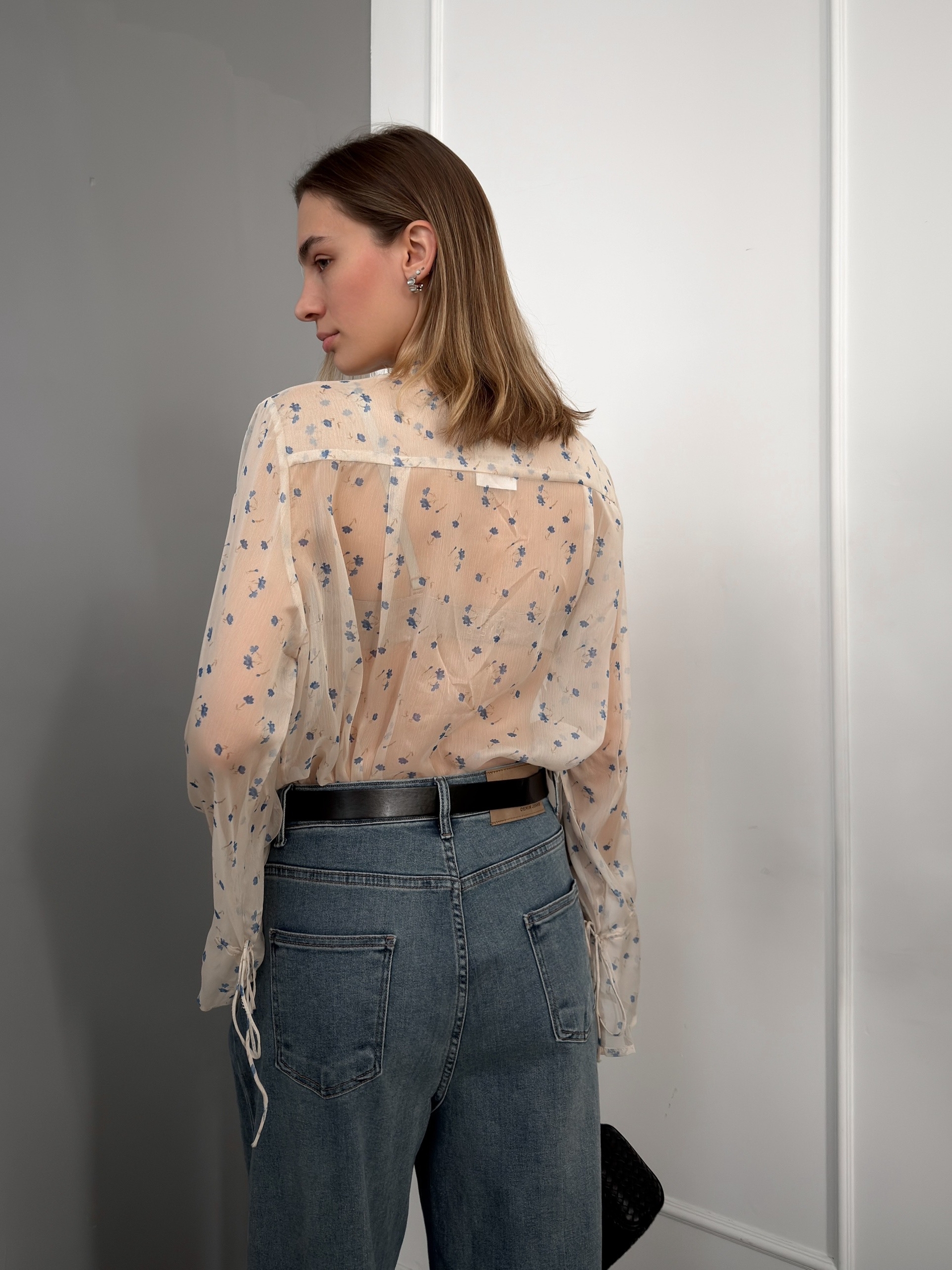 Блуза шифон цветочный принт Trust 7086