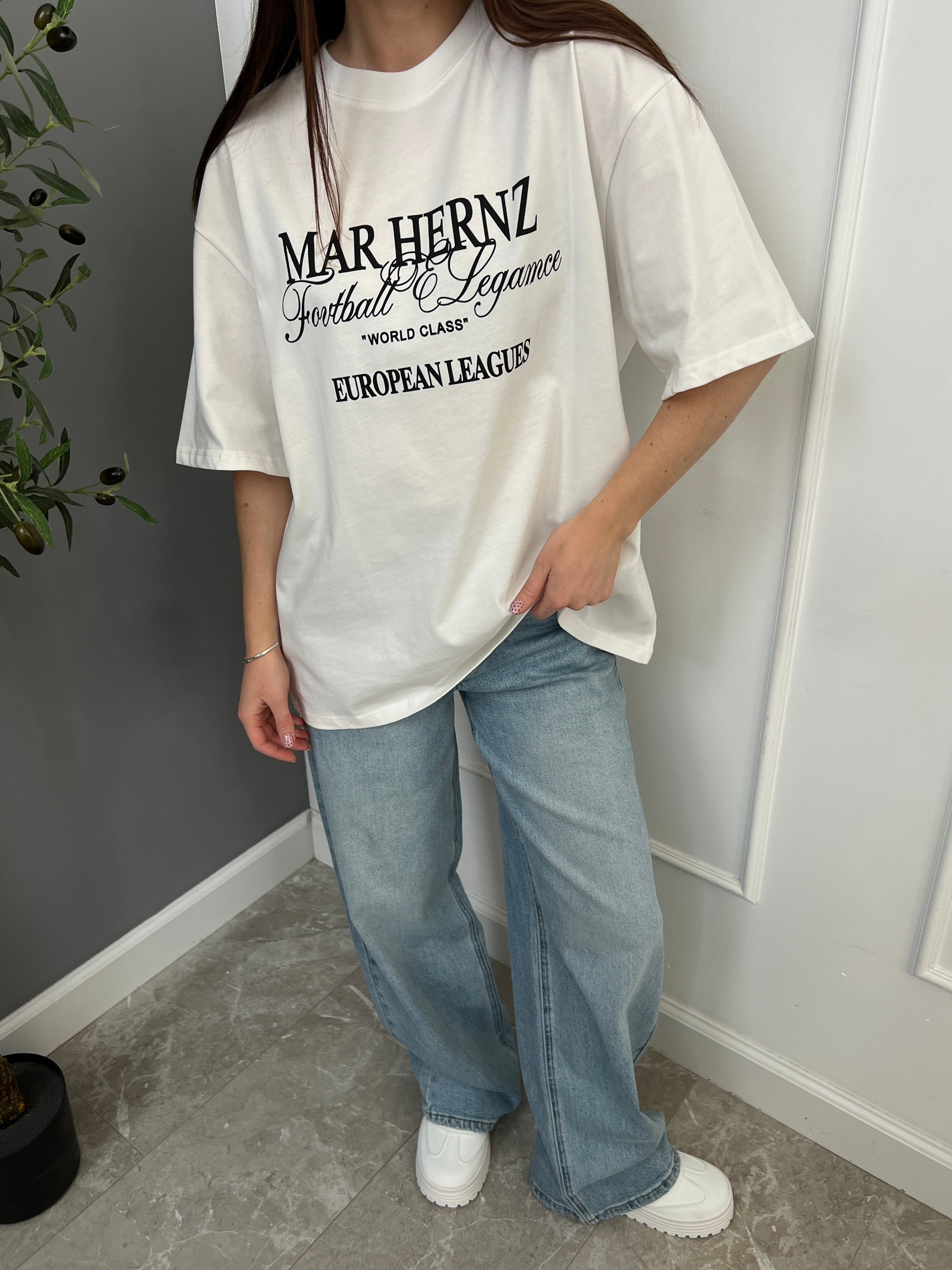 Футболка W 9313 MAR HERNZ оверсайз