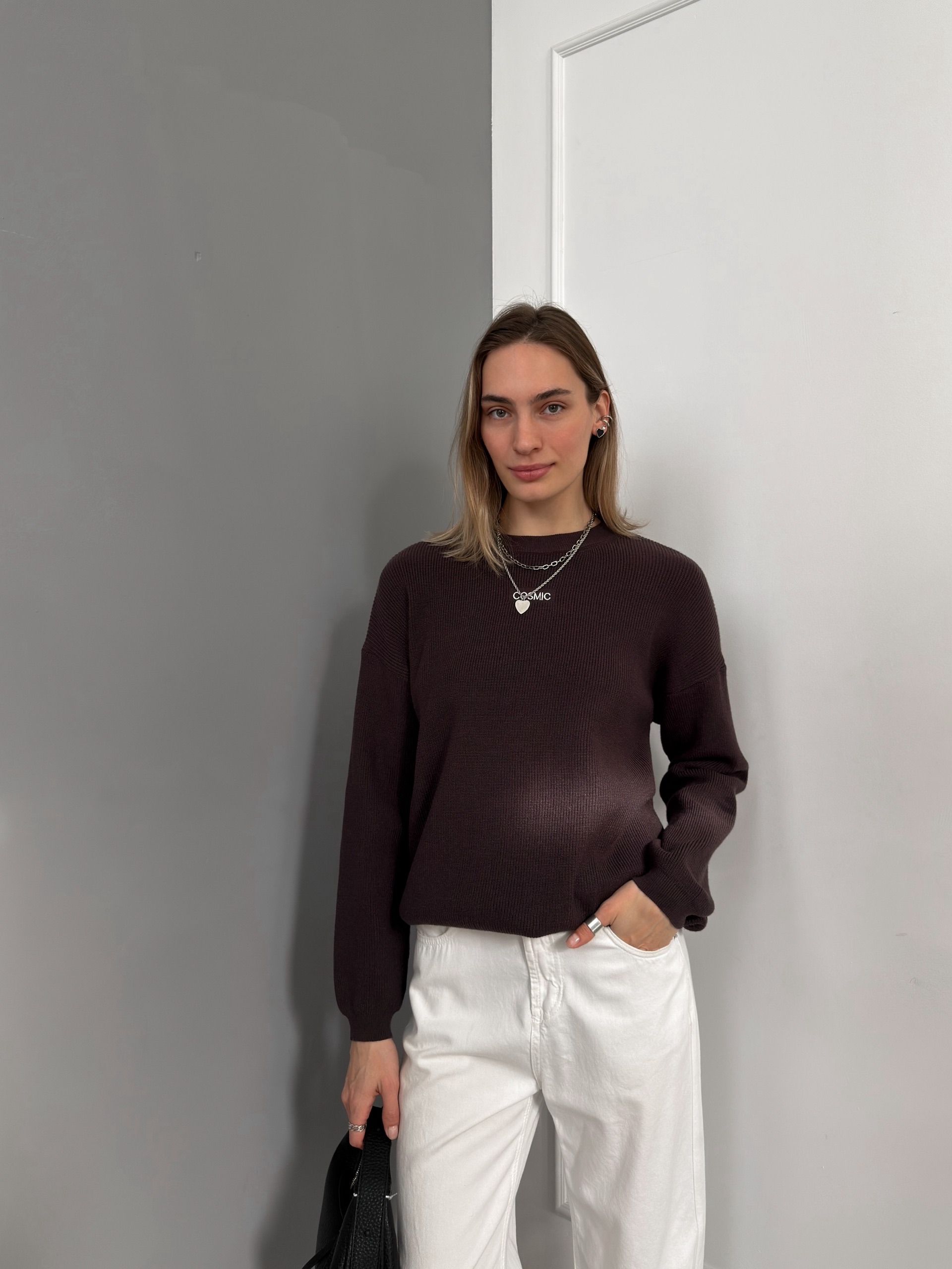 Джемпер Cosmic T1618 рубчик надпись