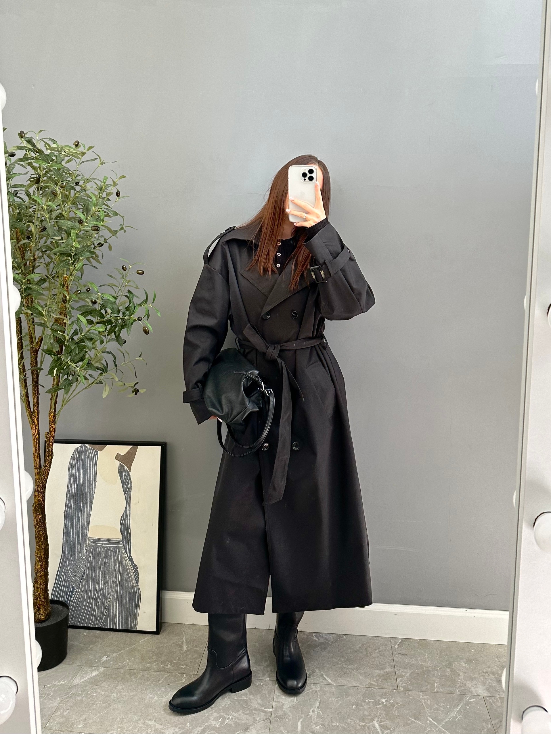 Тренч H 660-1 длинный