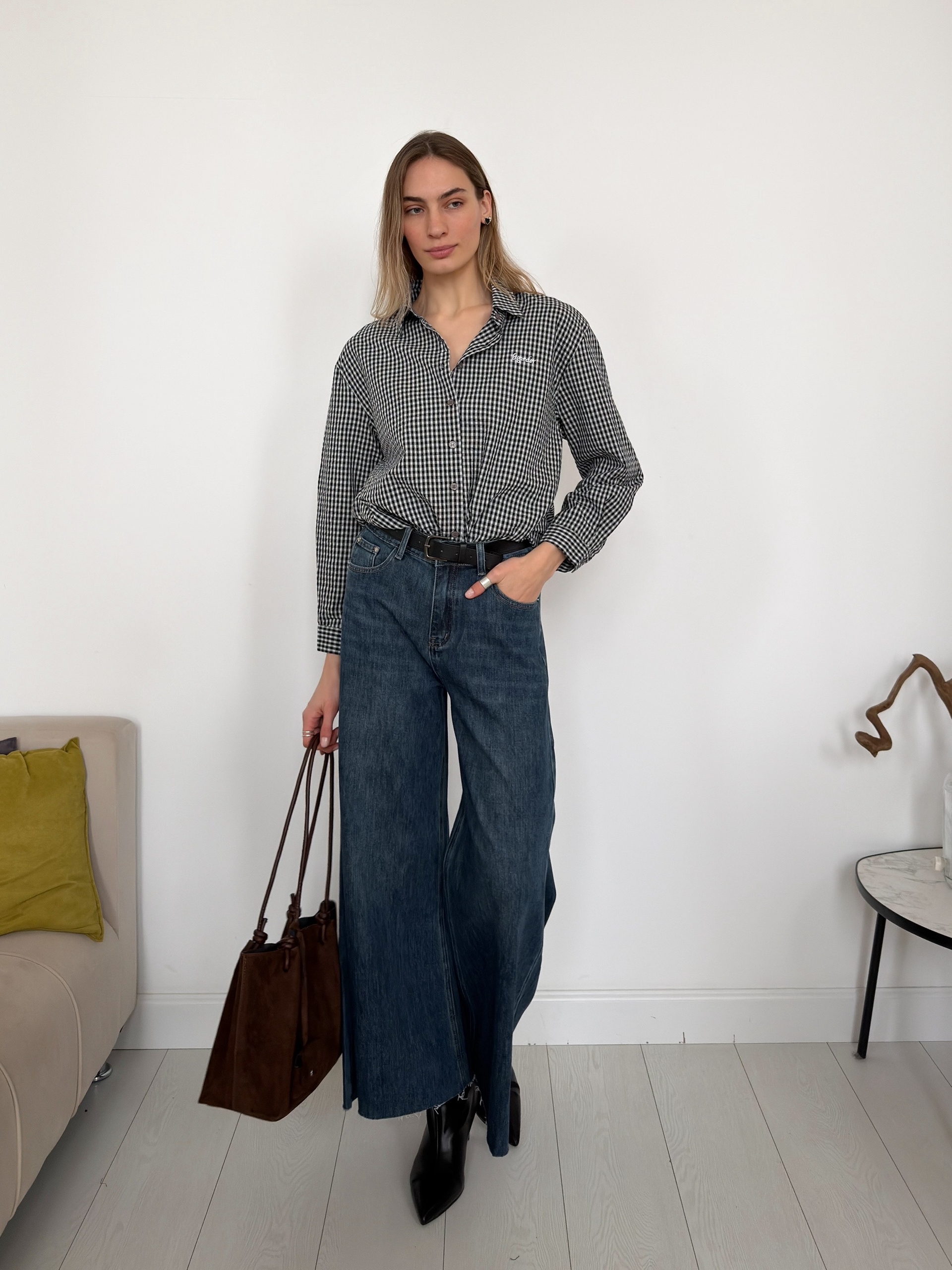 Рубашка blueberry 2661 клетка