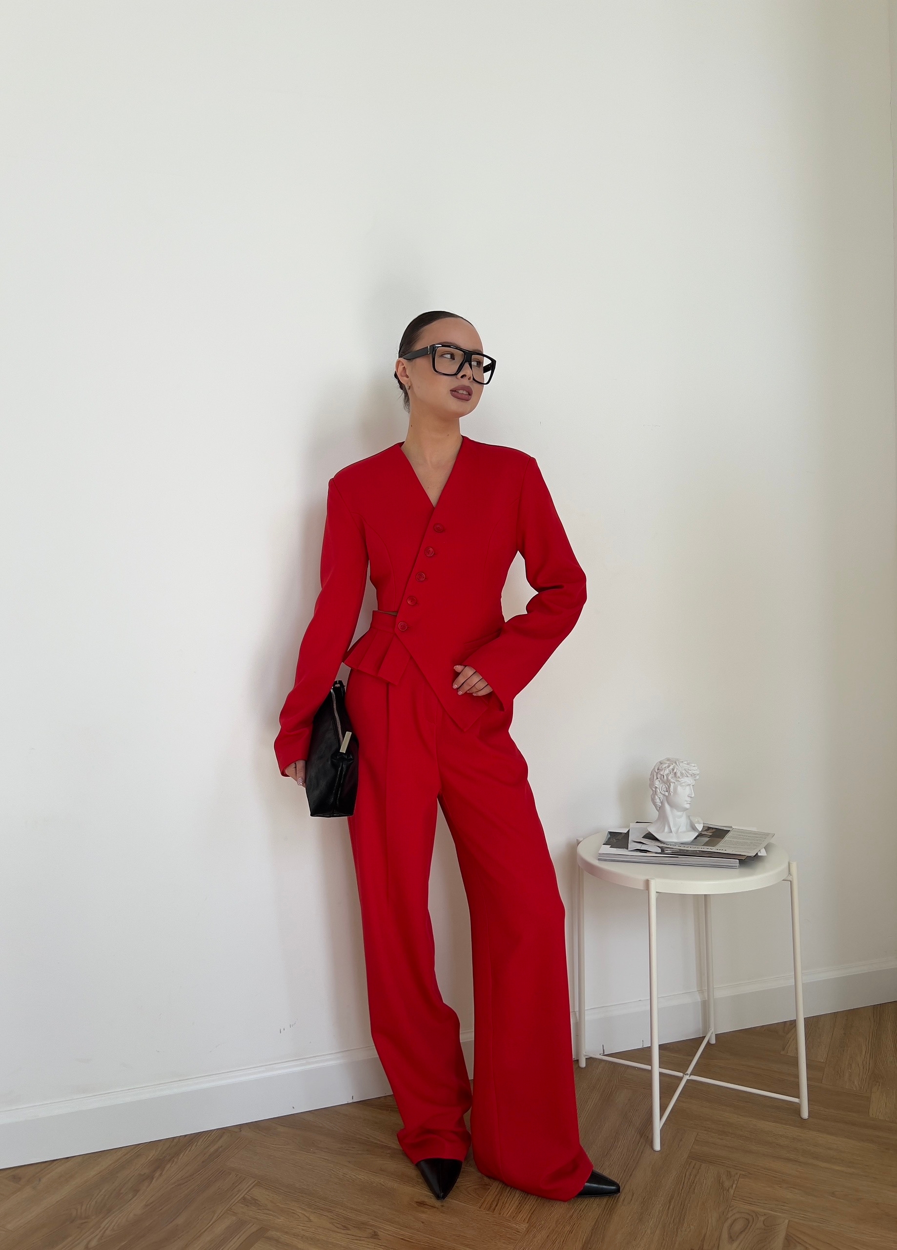 Костюм Di Moda 147 жакет с баской+брюки