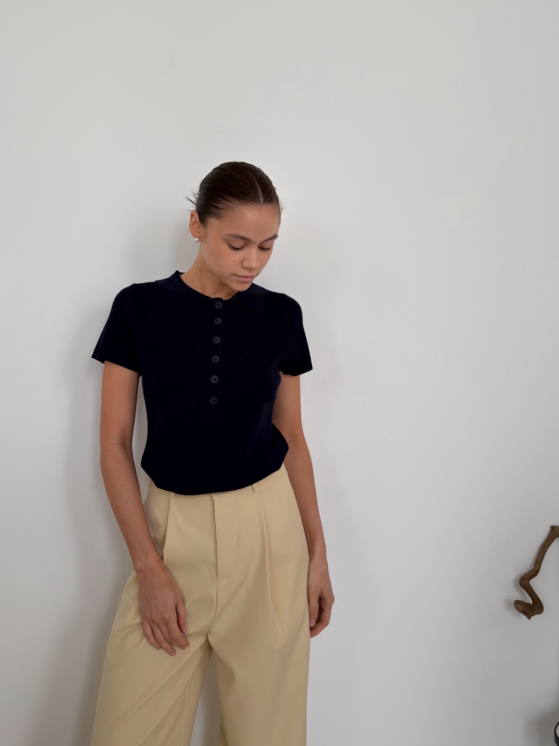 Поло korea 303 на пуговках