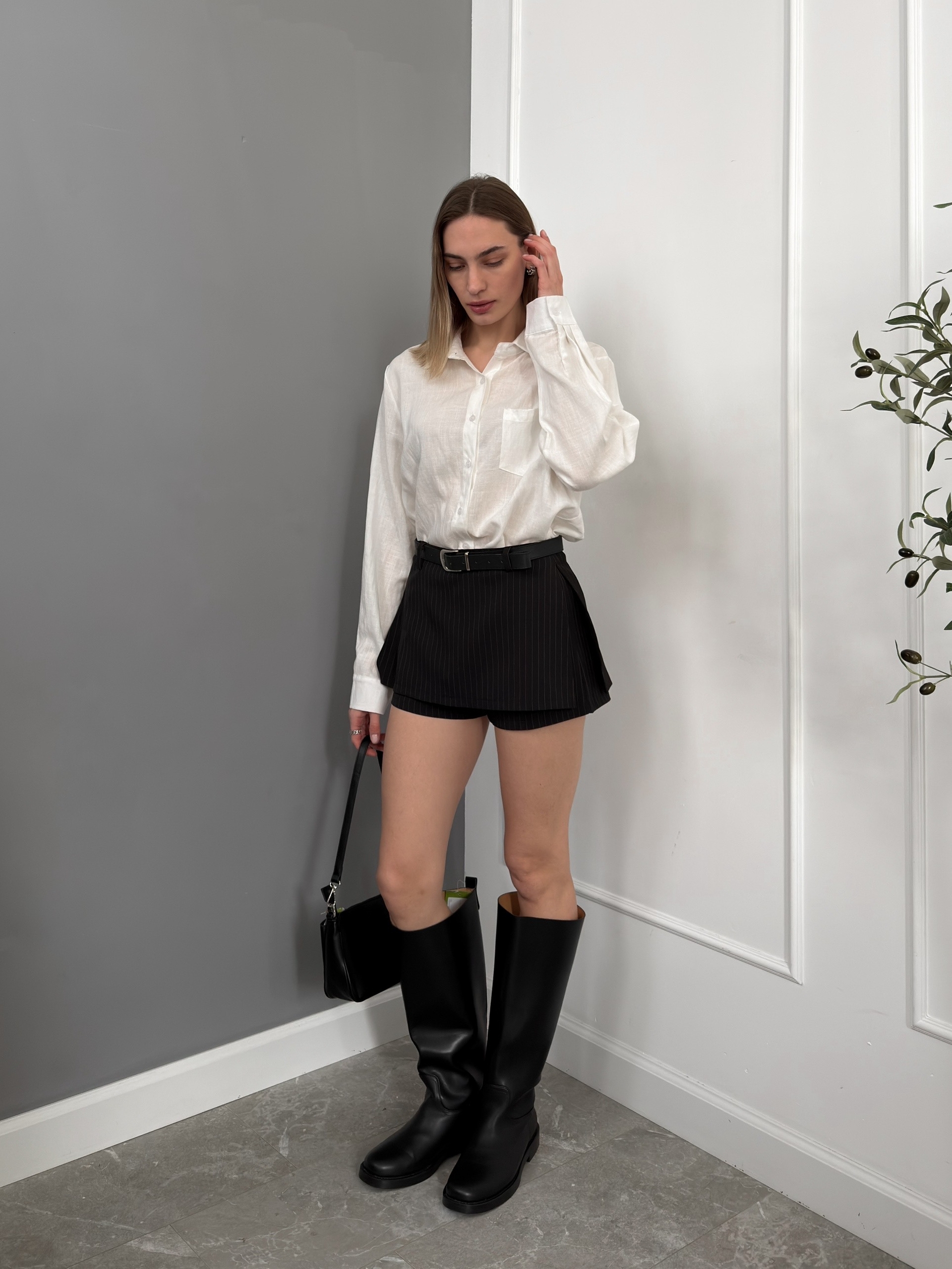 Юбка-шорты полоска мини 8867