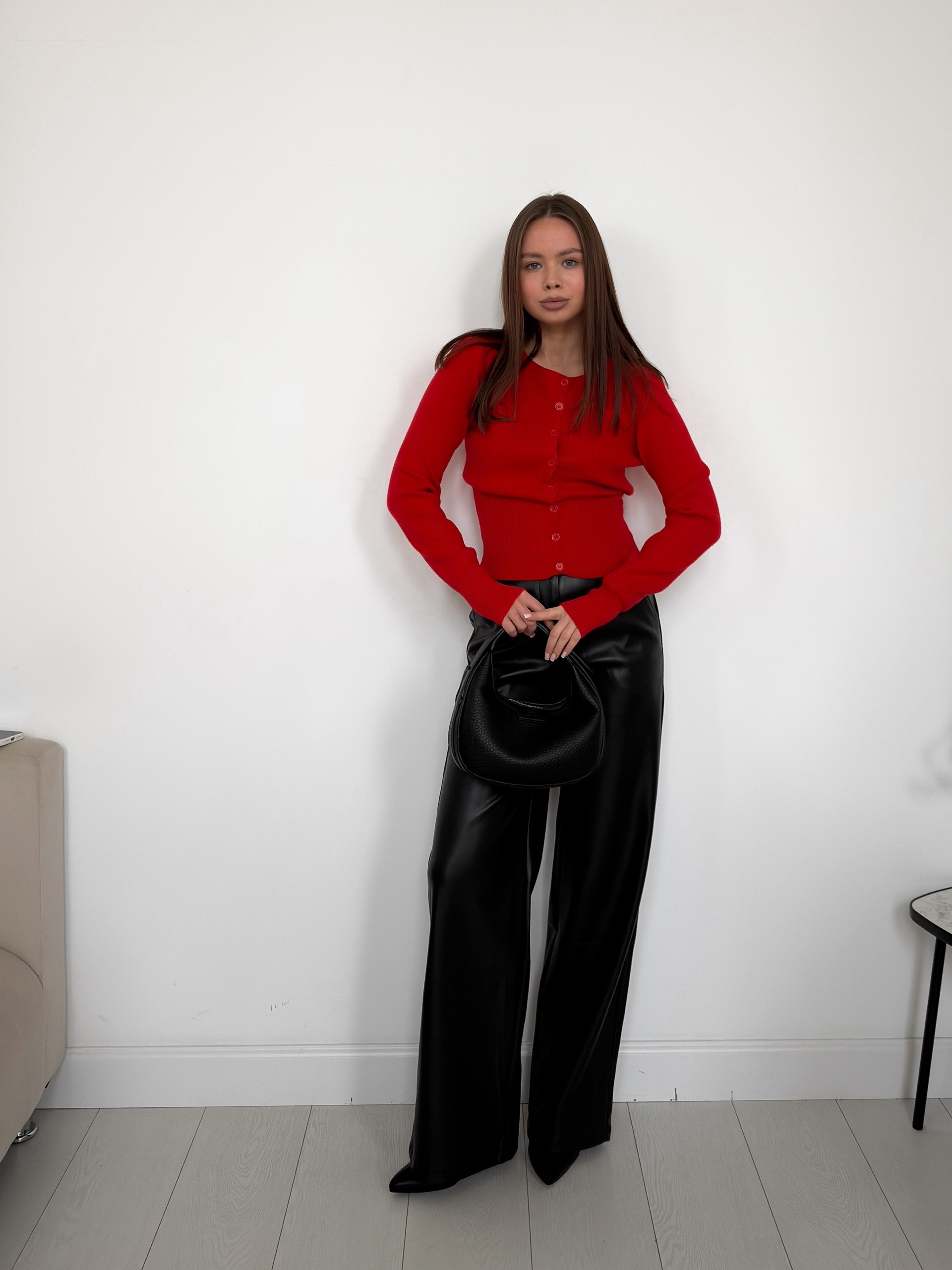 Кардиган приталенный на пуговках