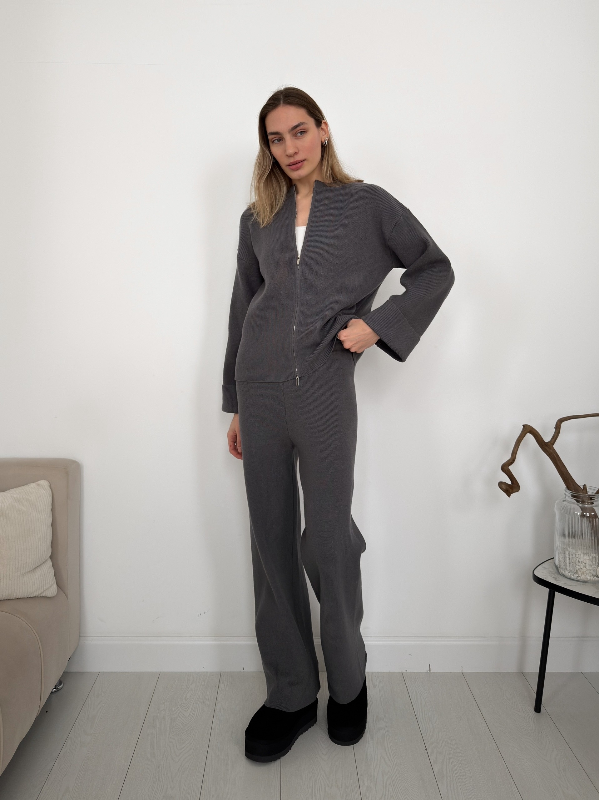 Костюм 3369 подворот на рукавах трикотаж