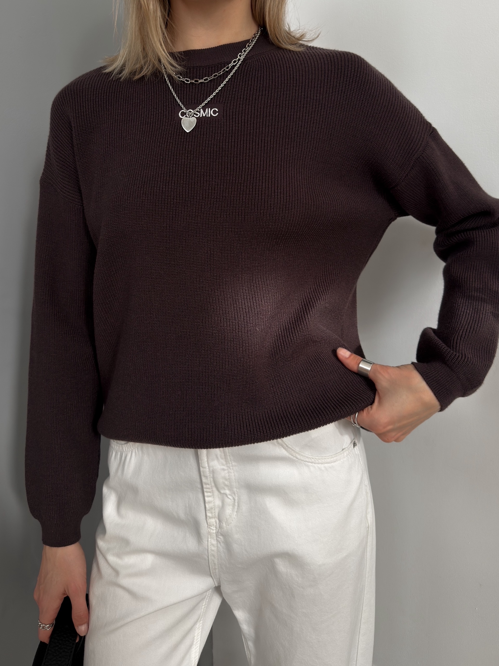 Джемпер Cosmic T1618 рубчик надпись