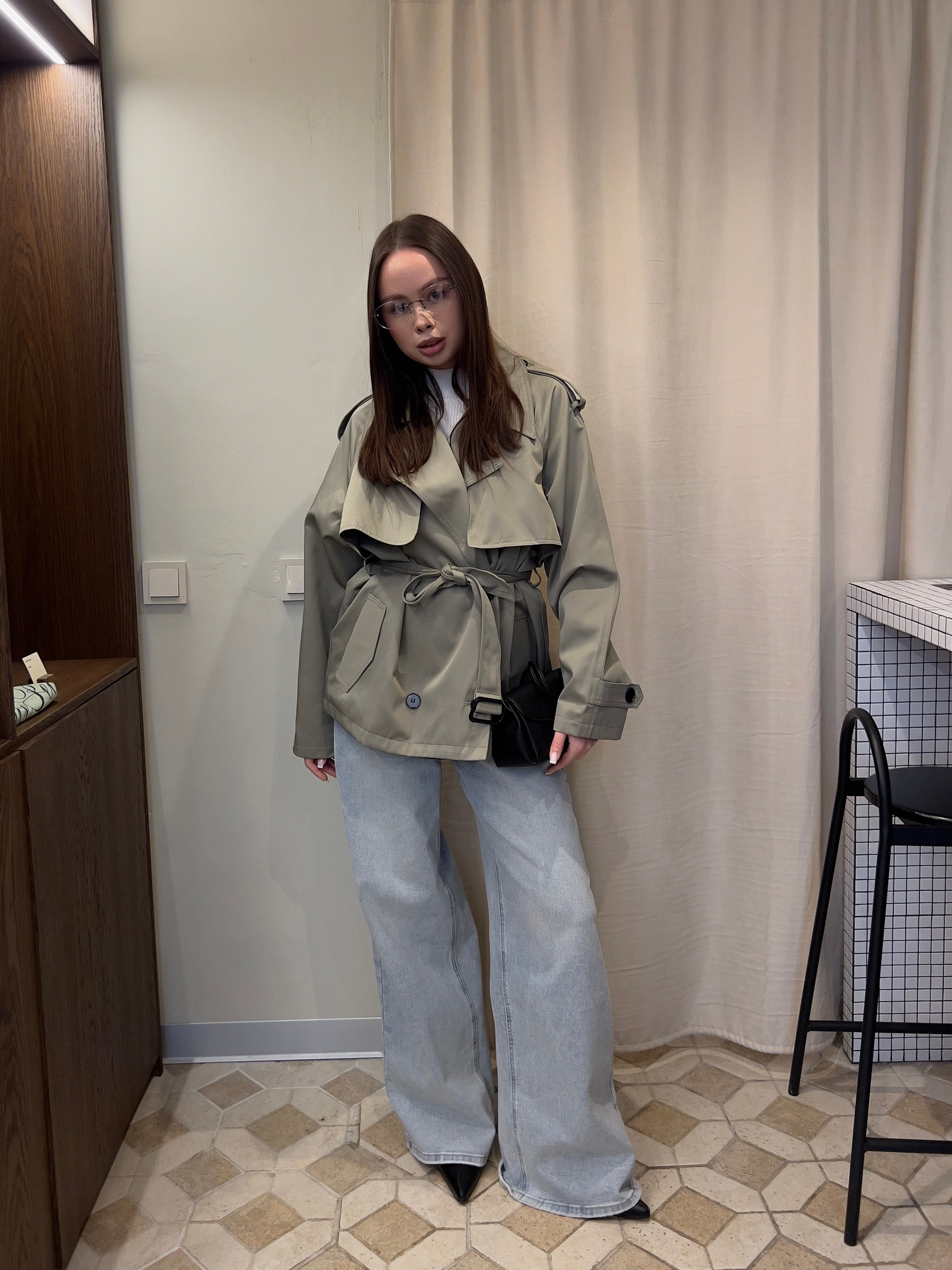 Тренч W 9396 укороченный