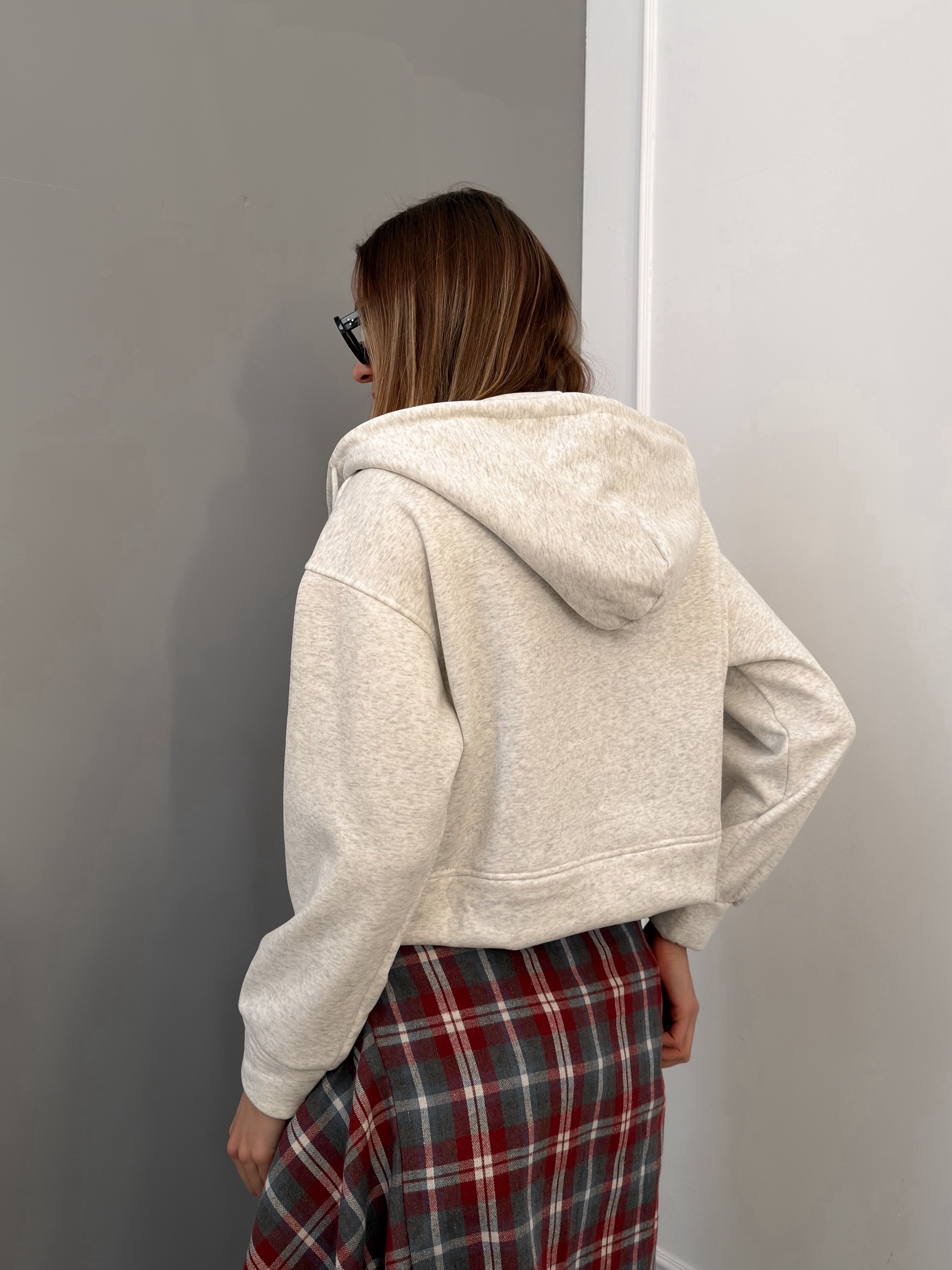 Худи W9095-1 на молнии флис