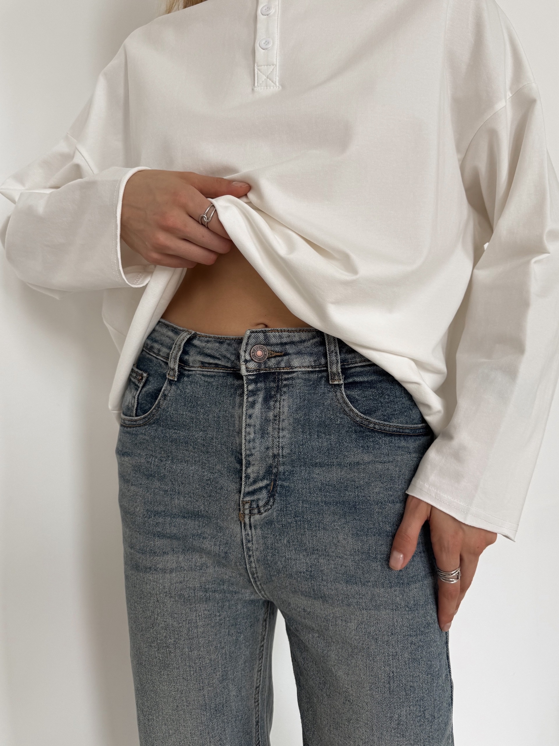 Джинсы Praisejeans G7078R с подворотом