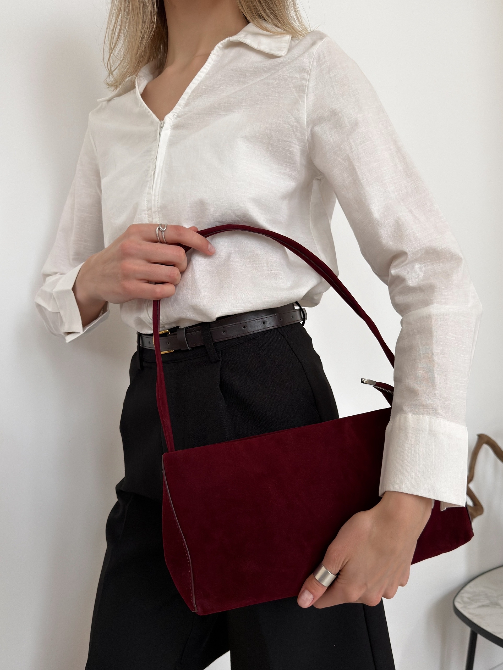 Сумка 1362 средний размер замша