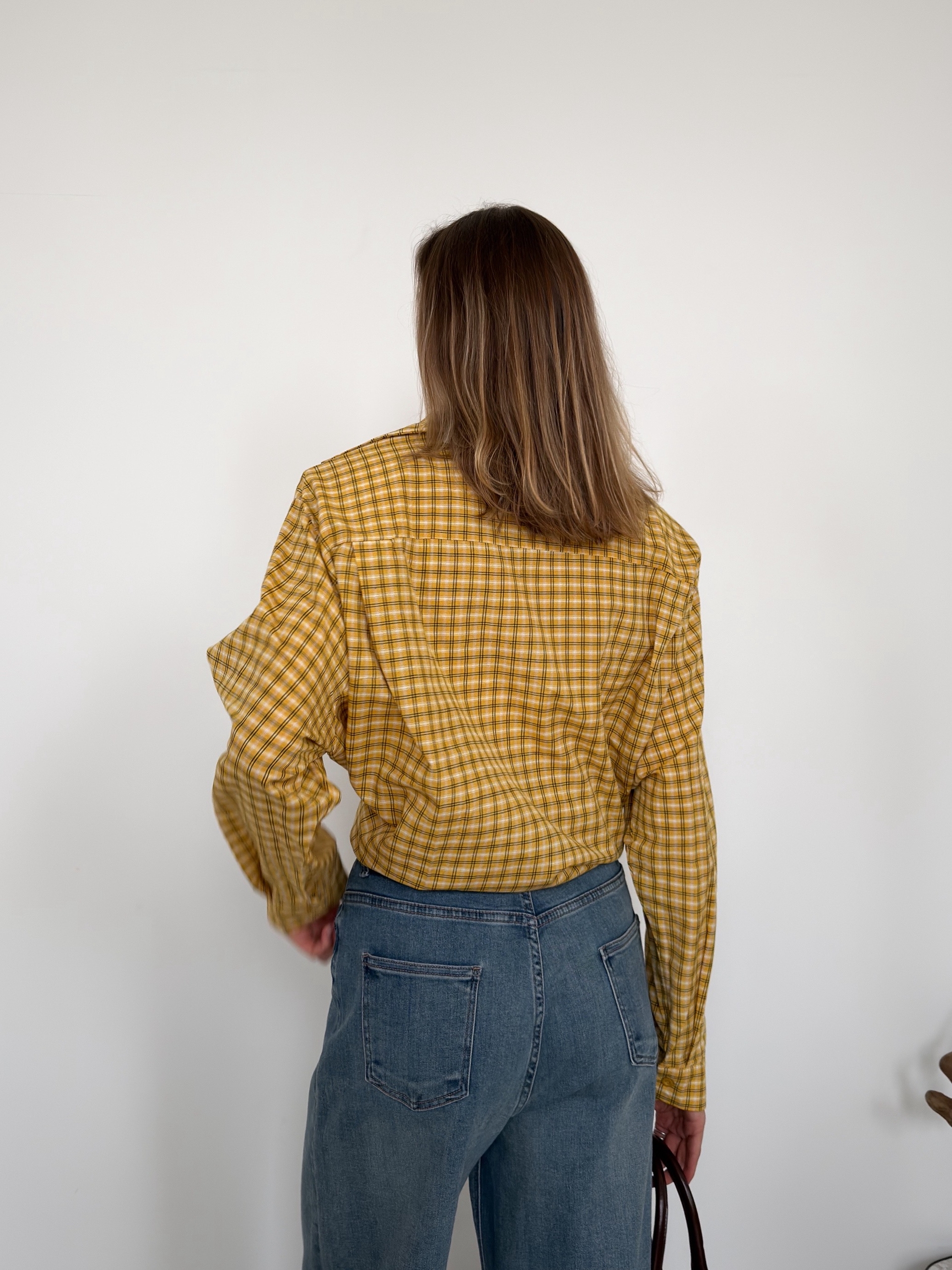 Рубашка ROOM 61028 клетка подплечники