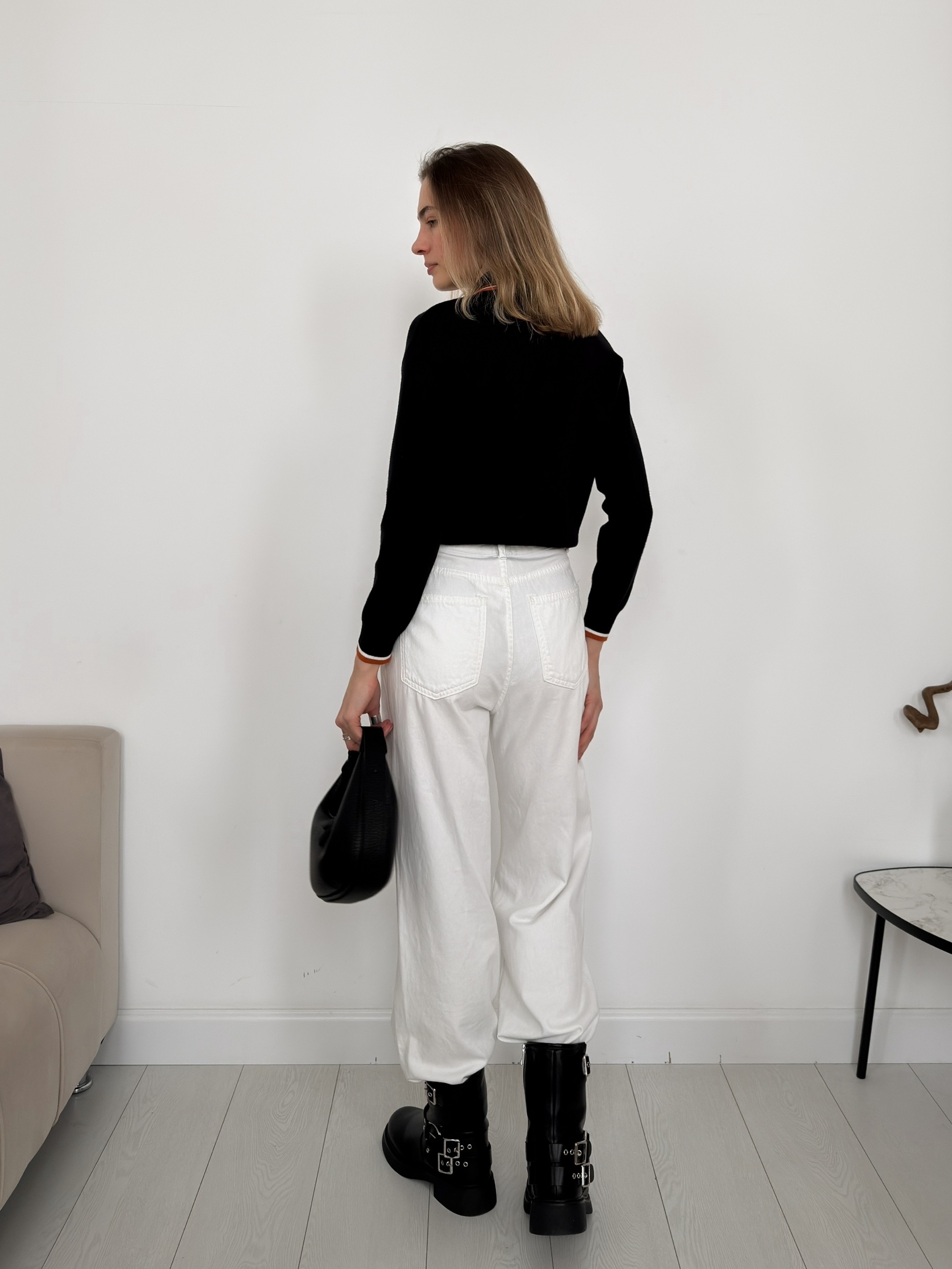 Джемпер Korea S2628 поло золотые пуговки