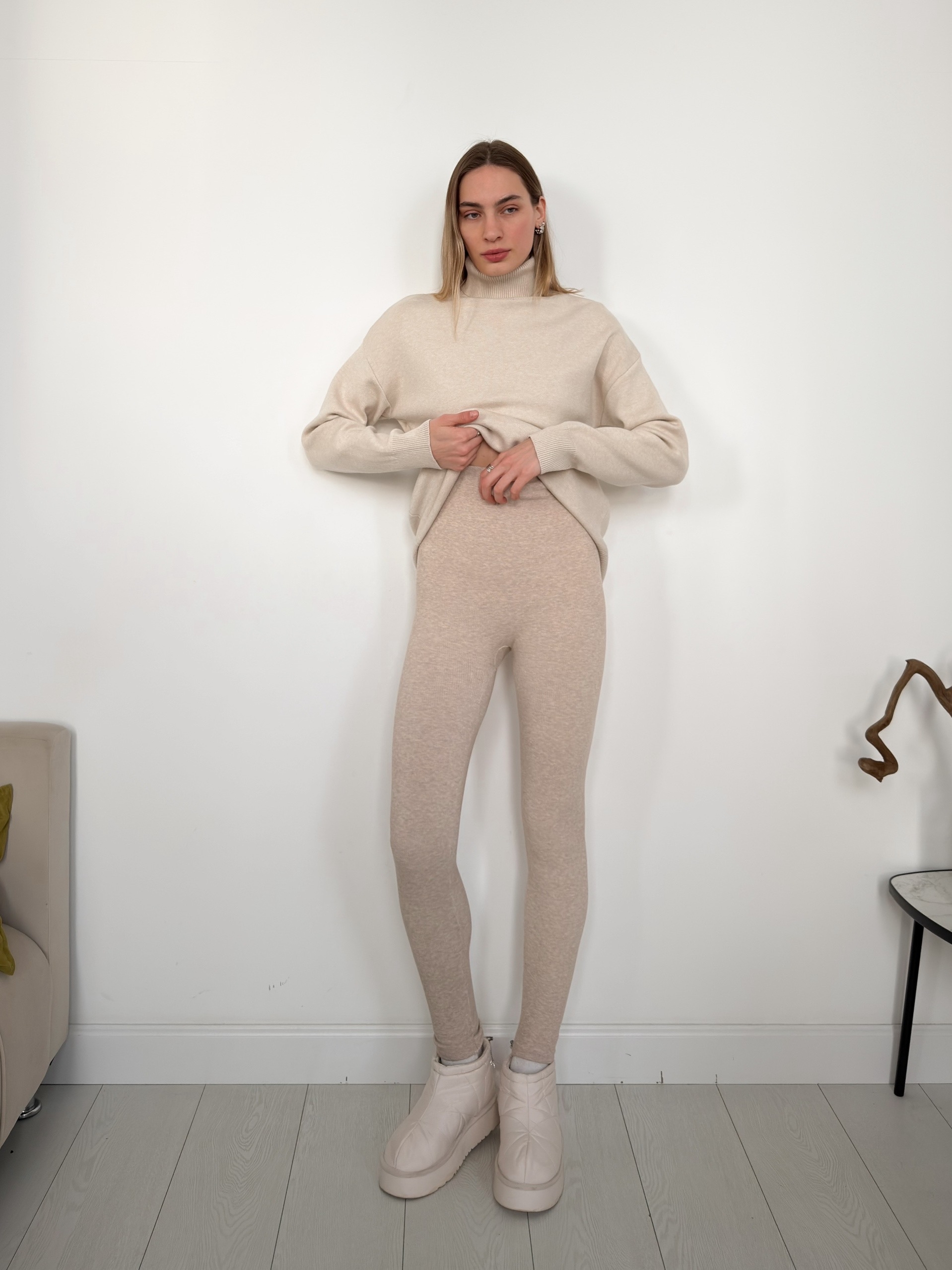 Леггинсы Dover 955  в рубчик мех