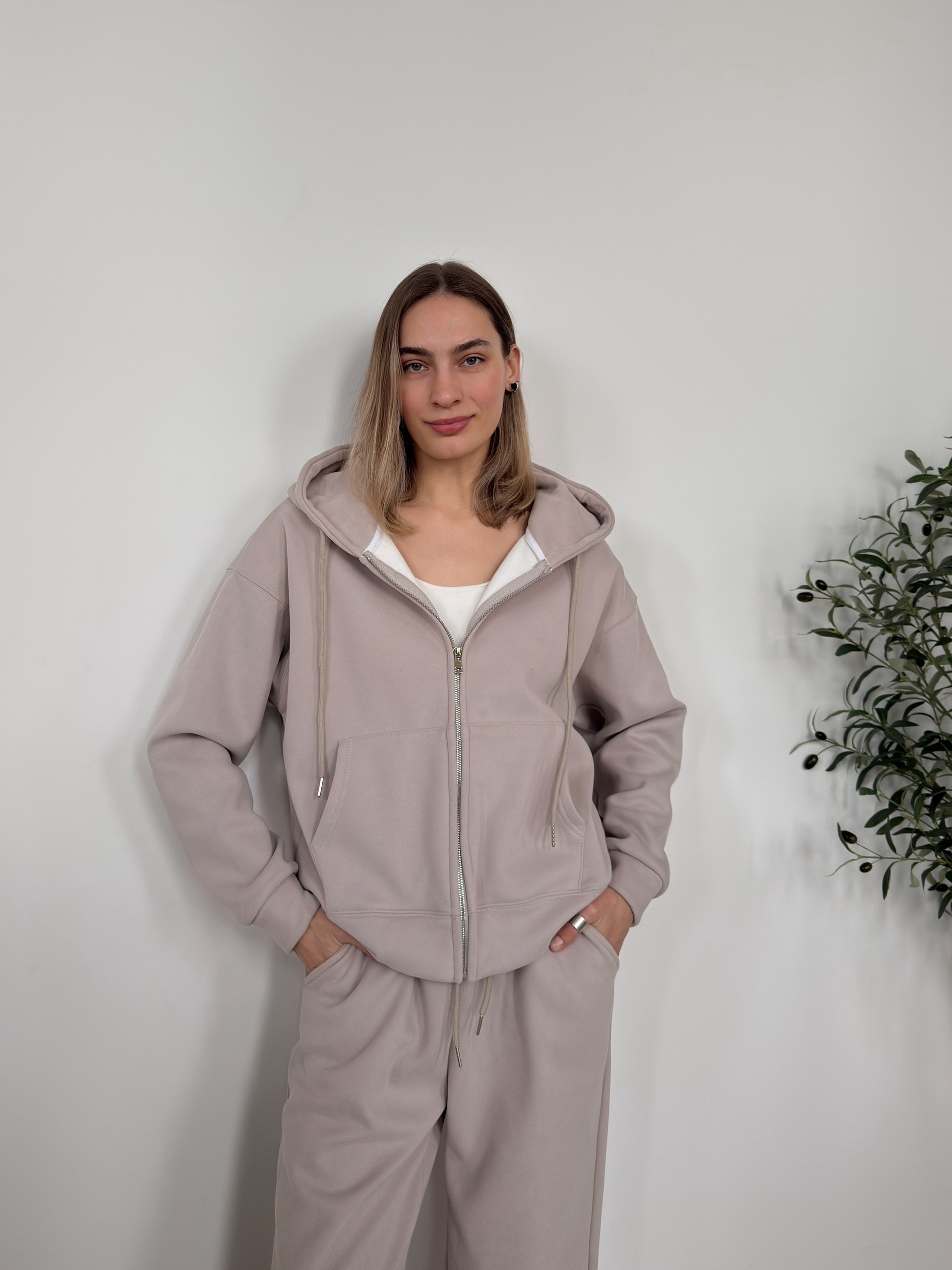 Костюм Korea 6508 худи+джогеры флис