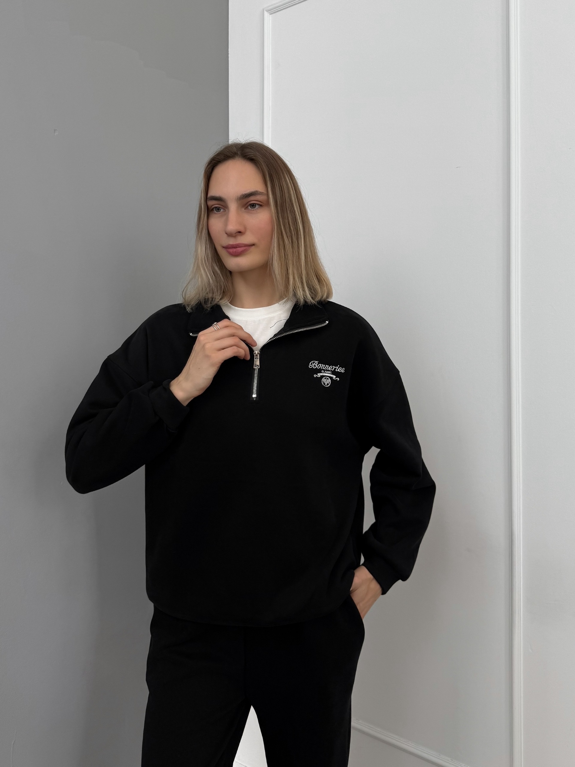 Костюм 5868 Bonneriee свитшот на замке+джоггеры