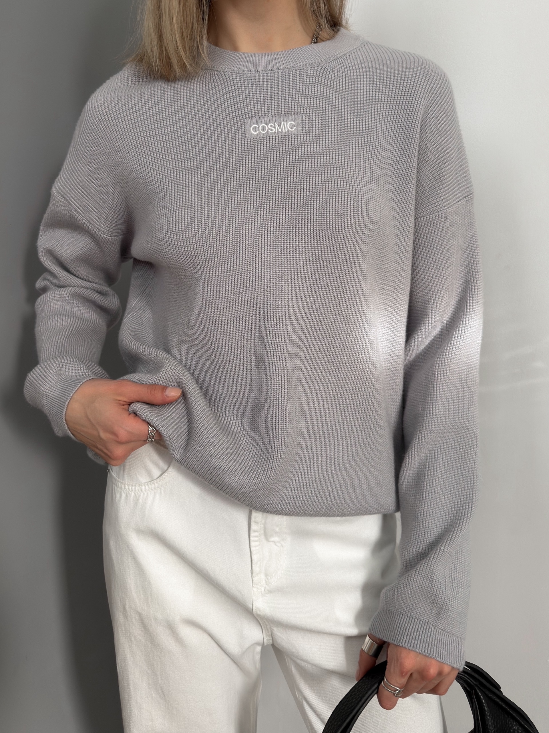 Джемпер Cosmic T1618 рубчик надпись