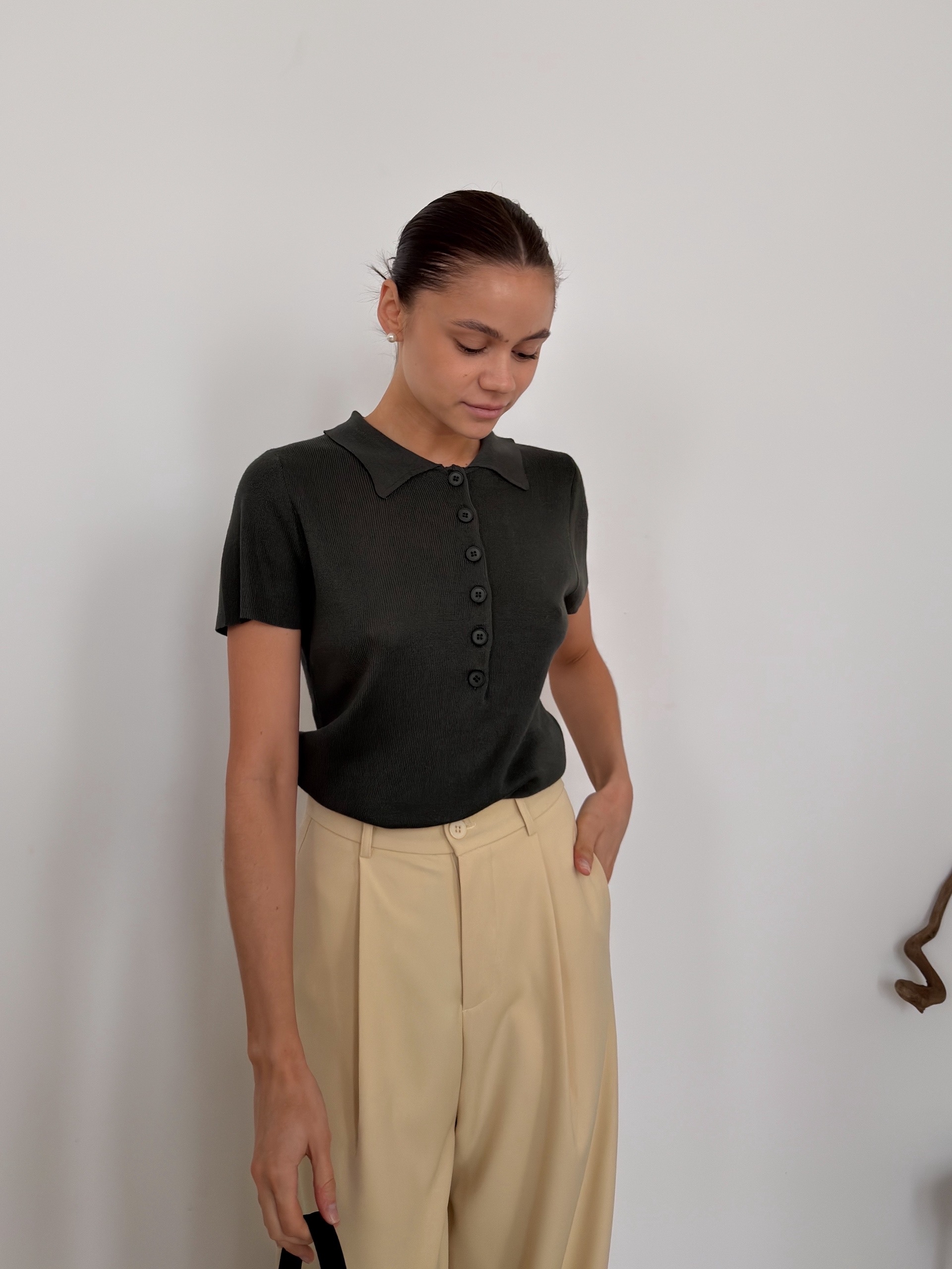 Поло korea 303 на пуговках