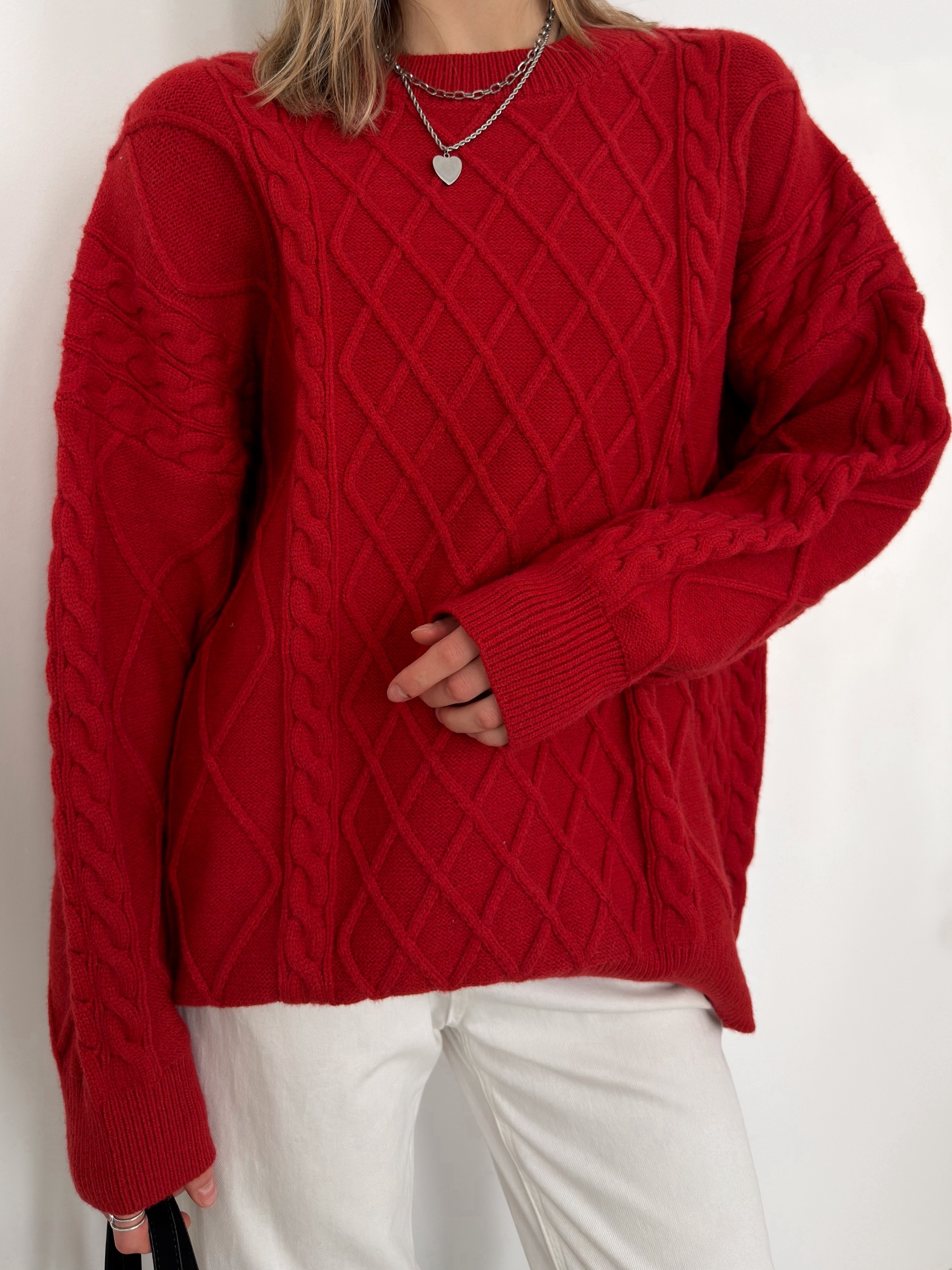 Свитер China 12680 оверсайз узор