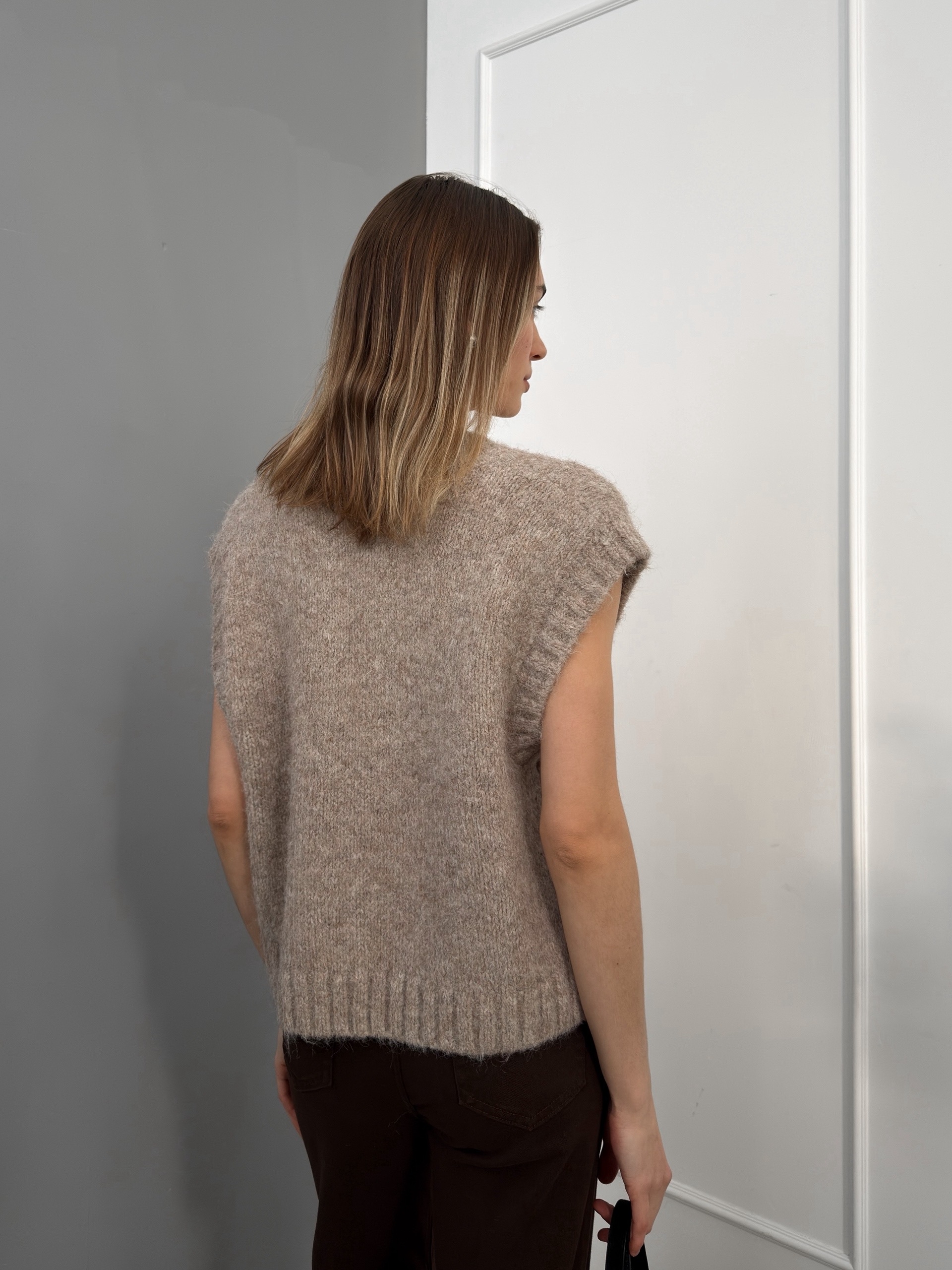 Жилетка Jiaohan М1255 крупная вязка