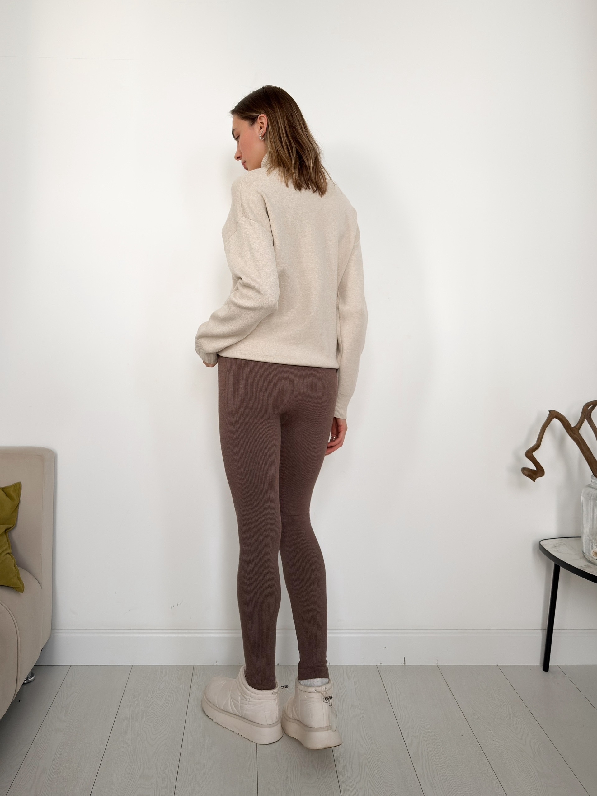 Леггинсы Dover 955  в рубчик мех