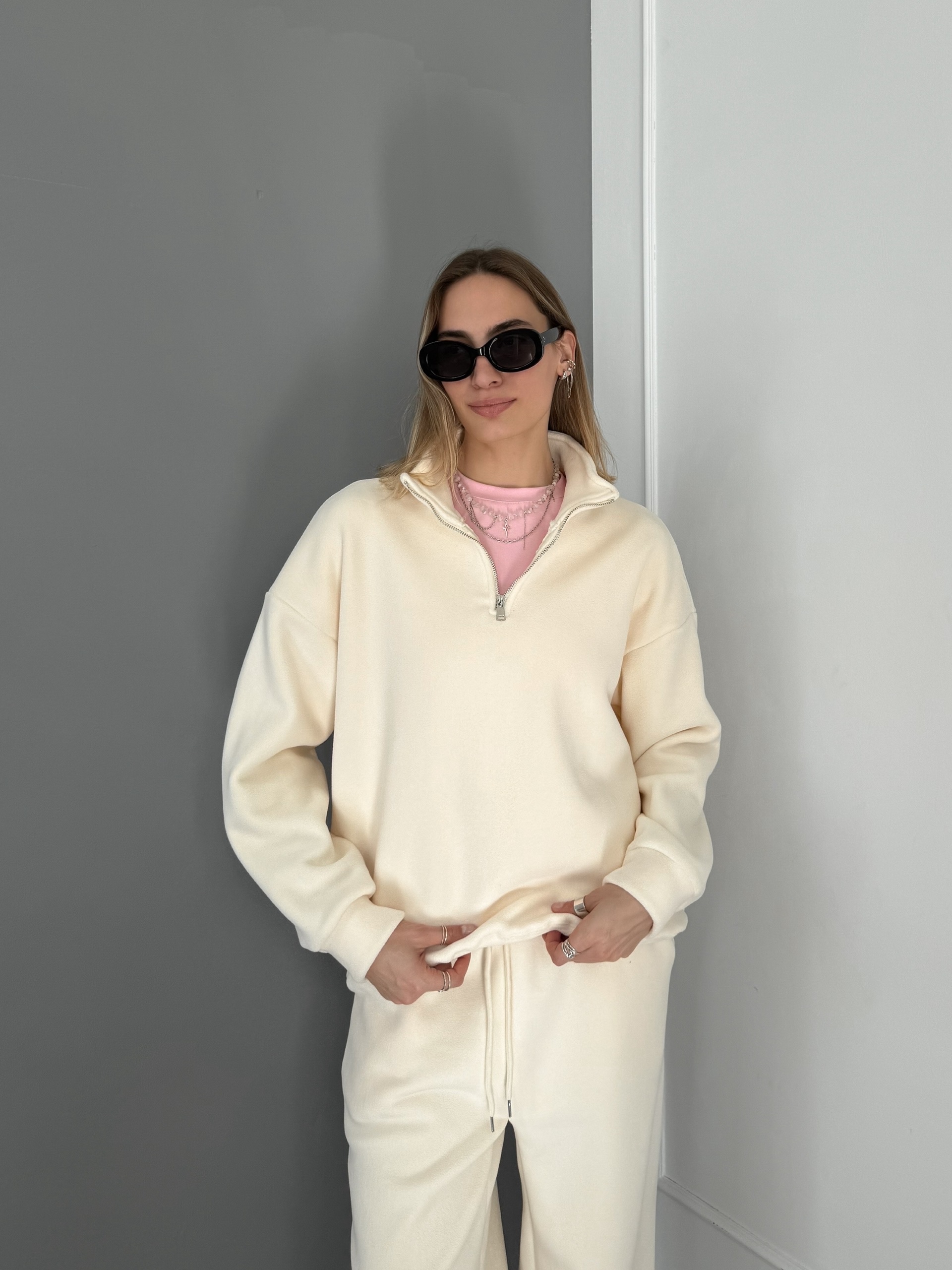 Костюм Xiao 2922 ворот на замке+джоггеры флисс