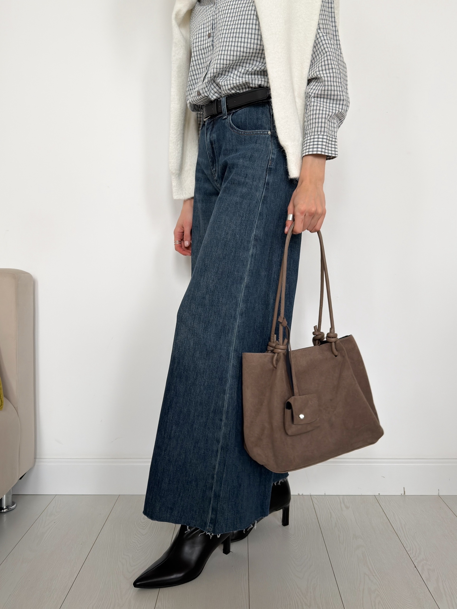 Сумка замша мешочек 9898