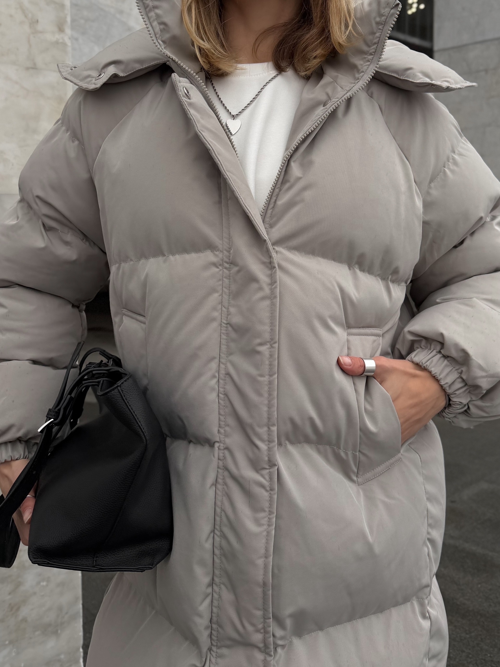 Куртка Cosmic 8939 длинная матовая с капюшоном