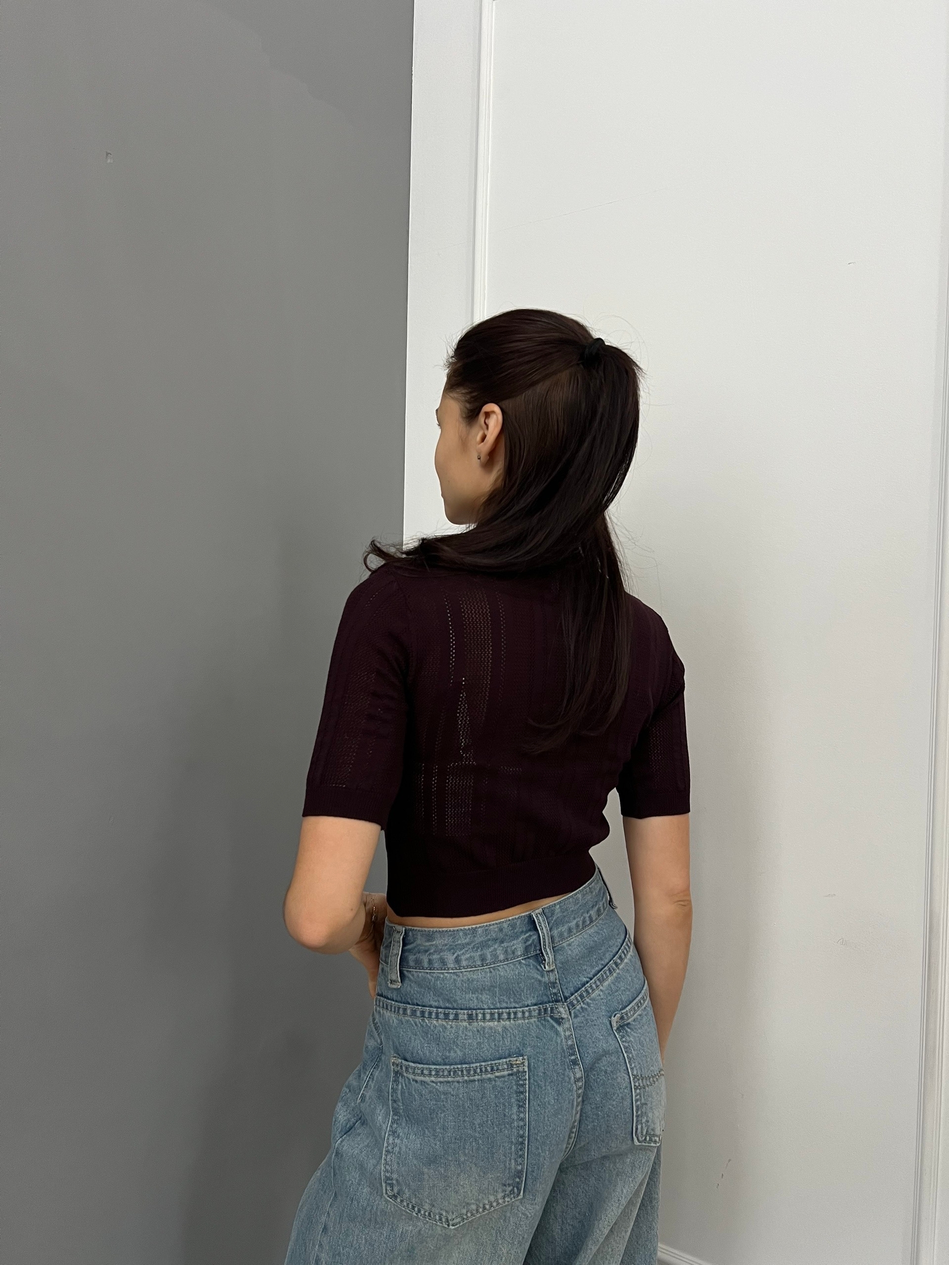 Футболка Korea 267  на замке перфорация