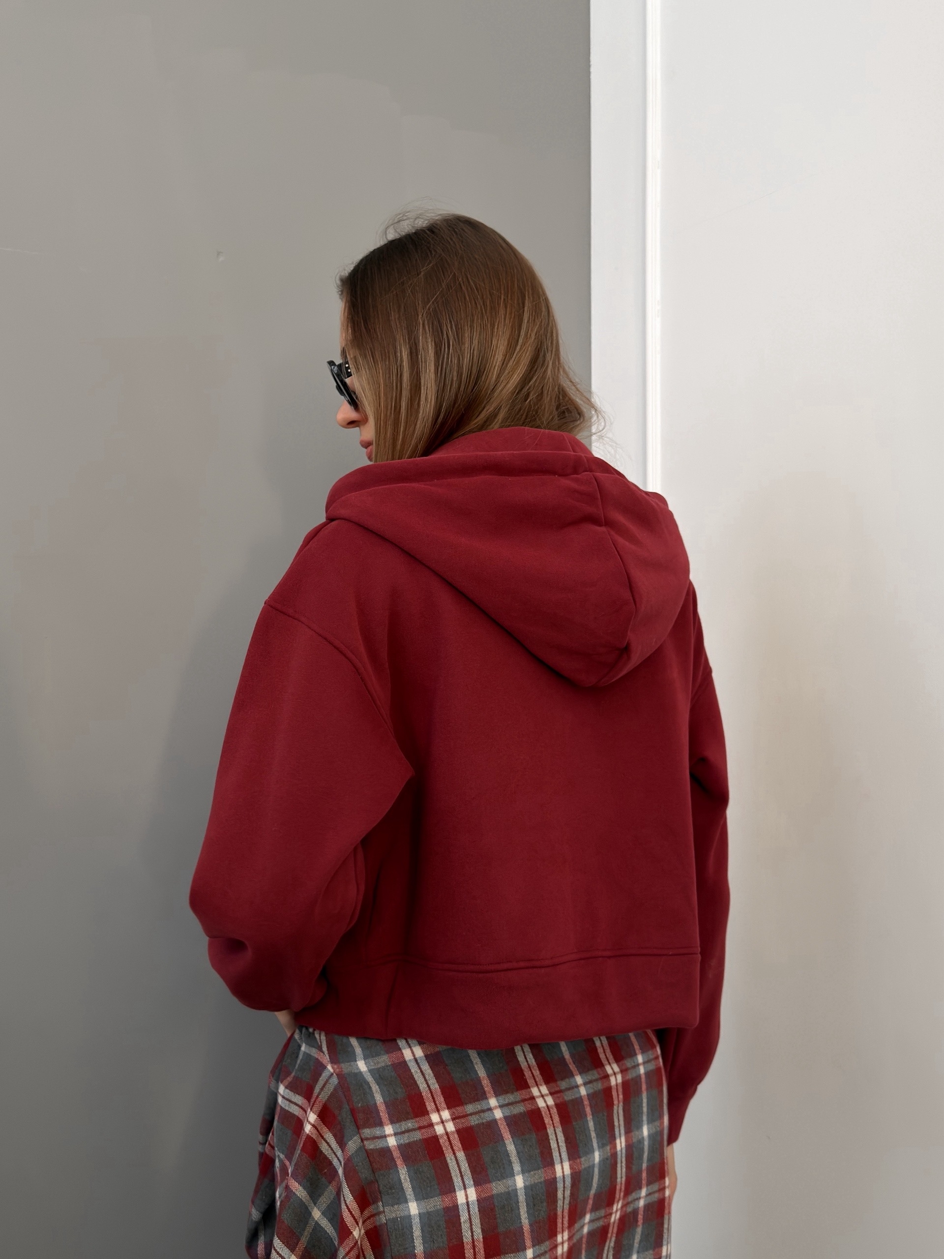 Худи W9095-1 на молнии флис