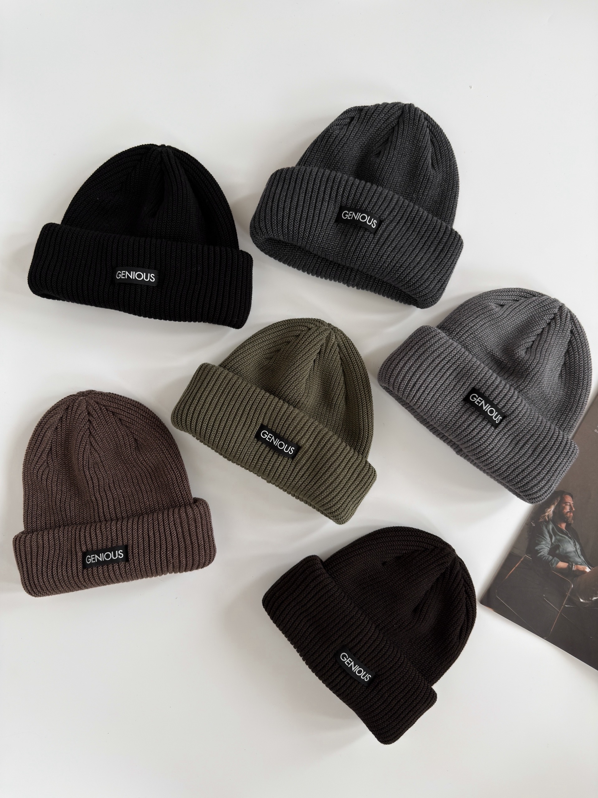 Шапка GNS нашивка мелкая вязка