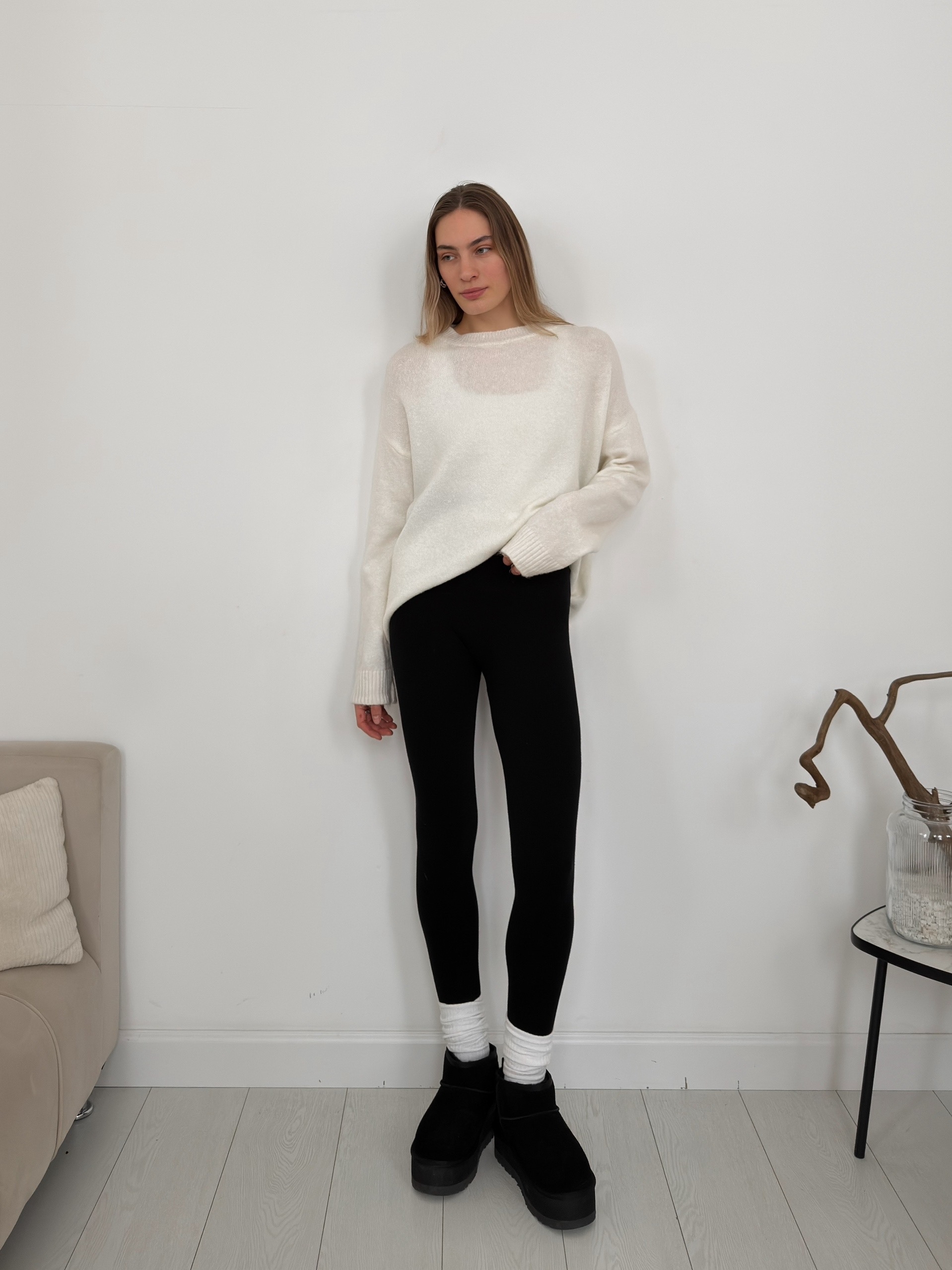 Лосины W300 в рубчик мех